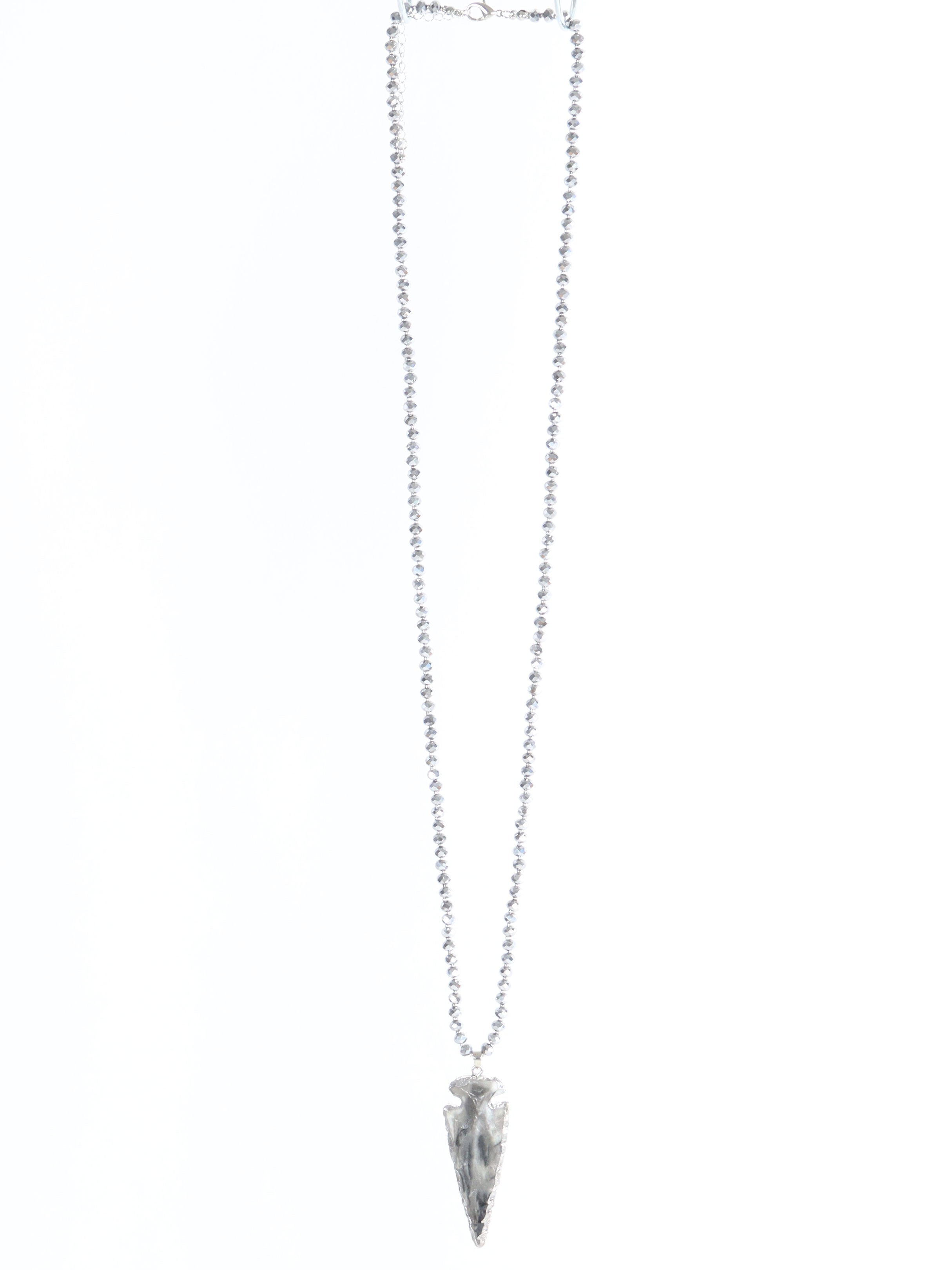 Cathrin - Glittrende sølv perlekæde