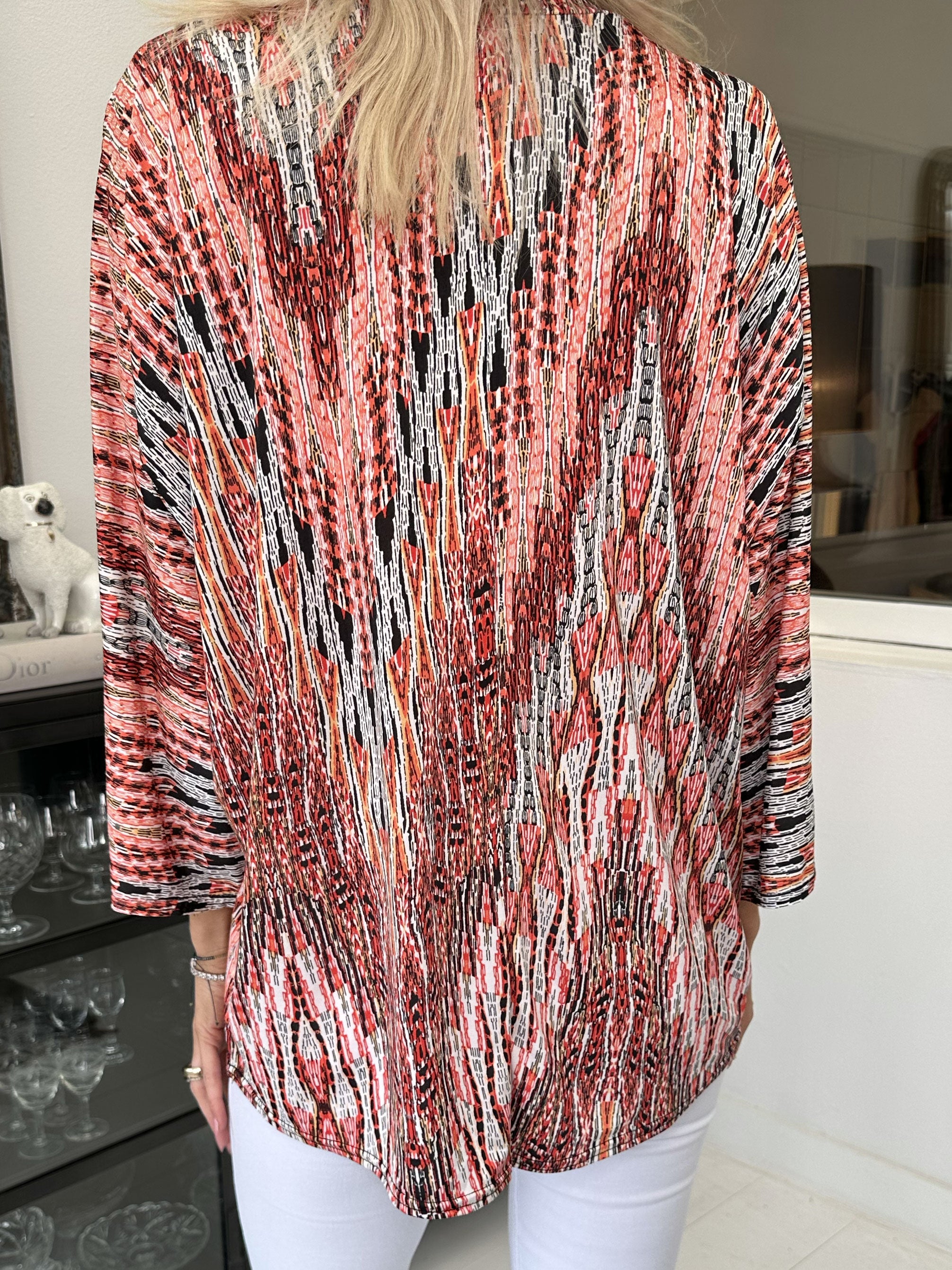 Celia Stripe - Sød tunika i elastisk stof med lynlås