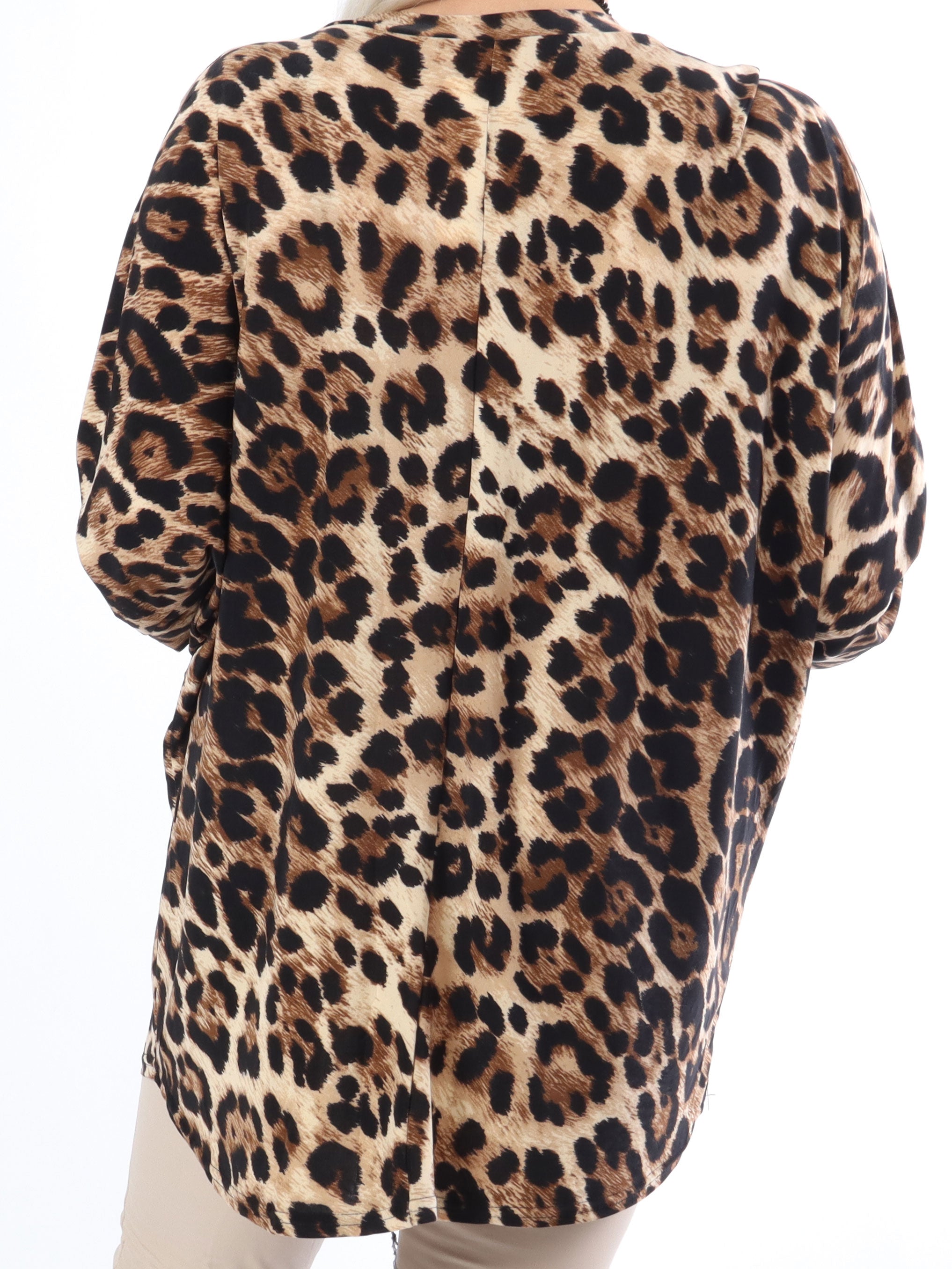 Celia Leo - Sød plus size tunika i elastisk stof med lynlås