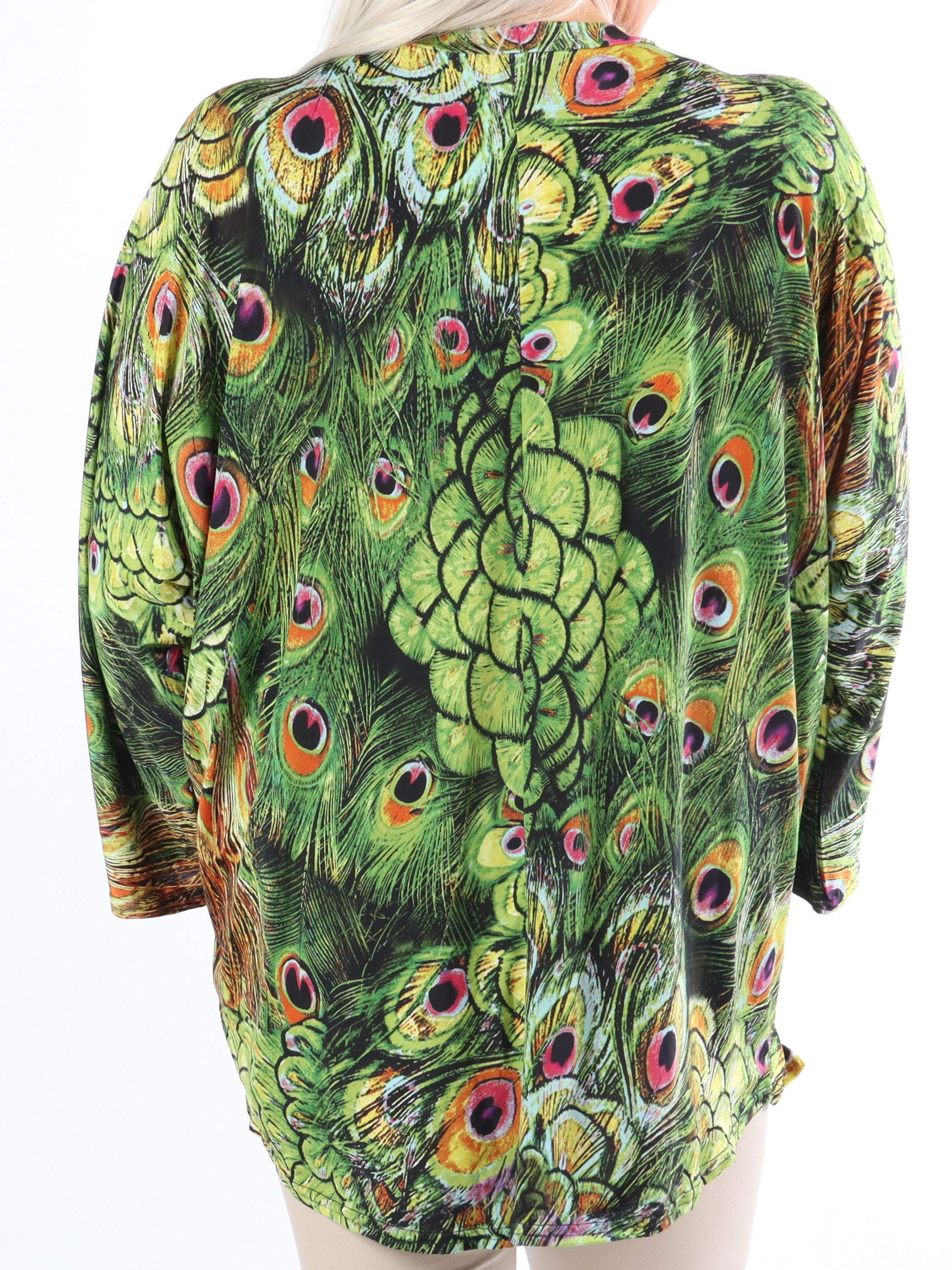 Celia Peacock - Sød plus size tunika i elastisk stof med lynlås