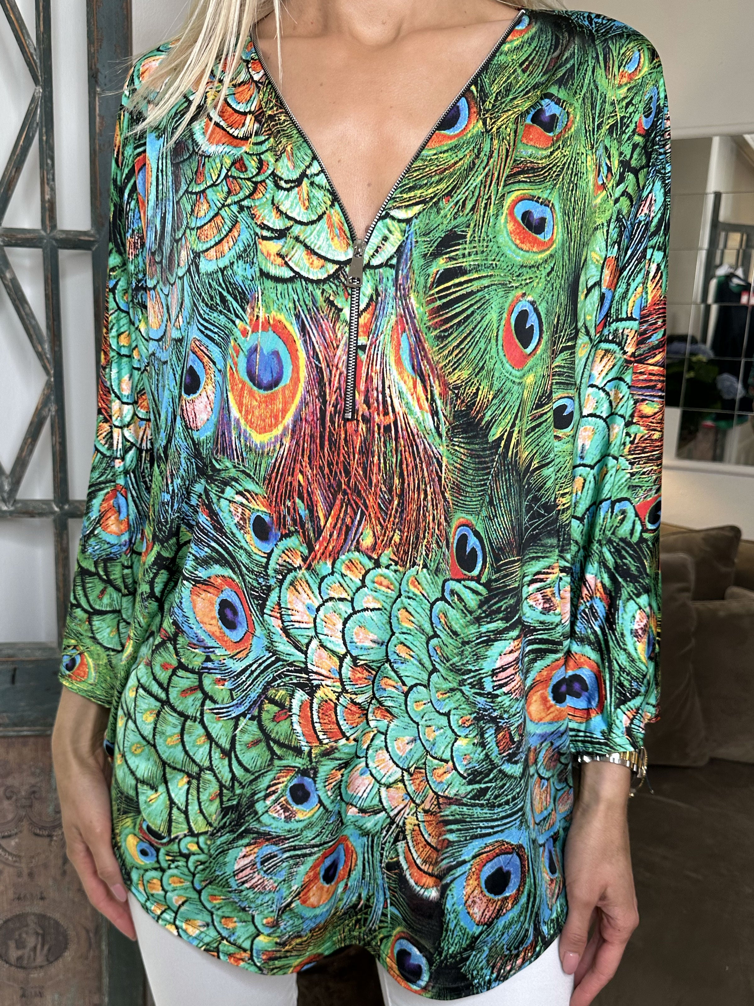 Celia Peacock - Sød tunika i elastisk stof med lynlås