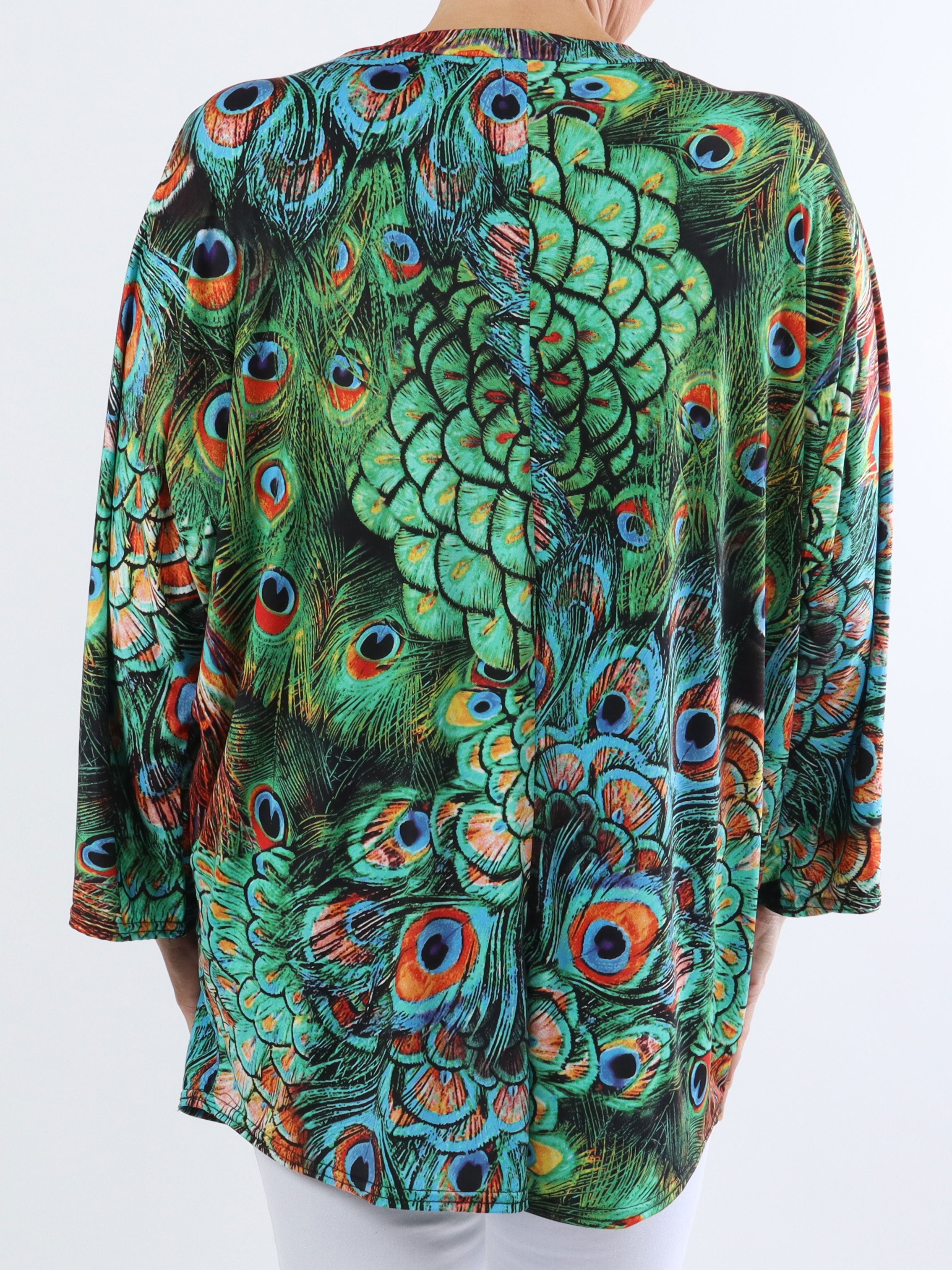 Celia Peacock - Sød plus size tunika i elastisk stof med lynlås