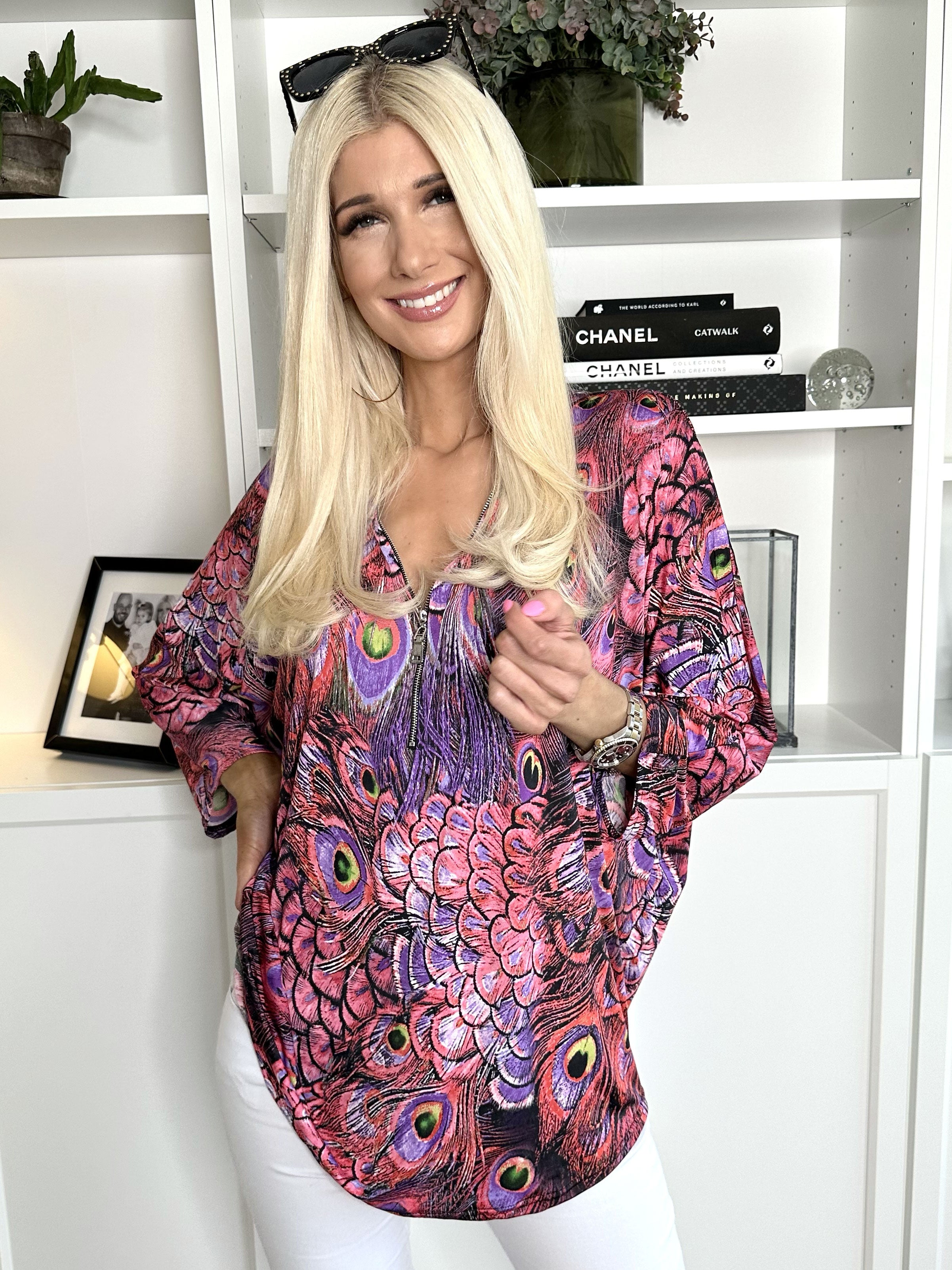 Celia Peacock - Sød tunika i elastisk stof med lynlås