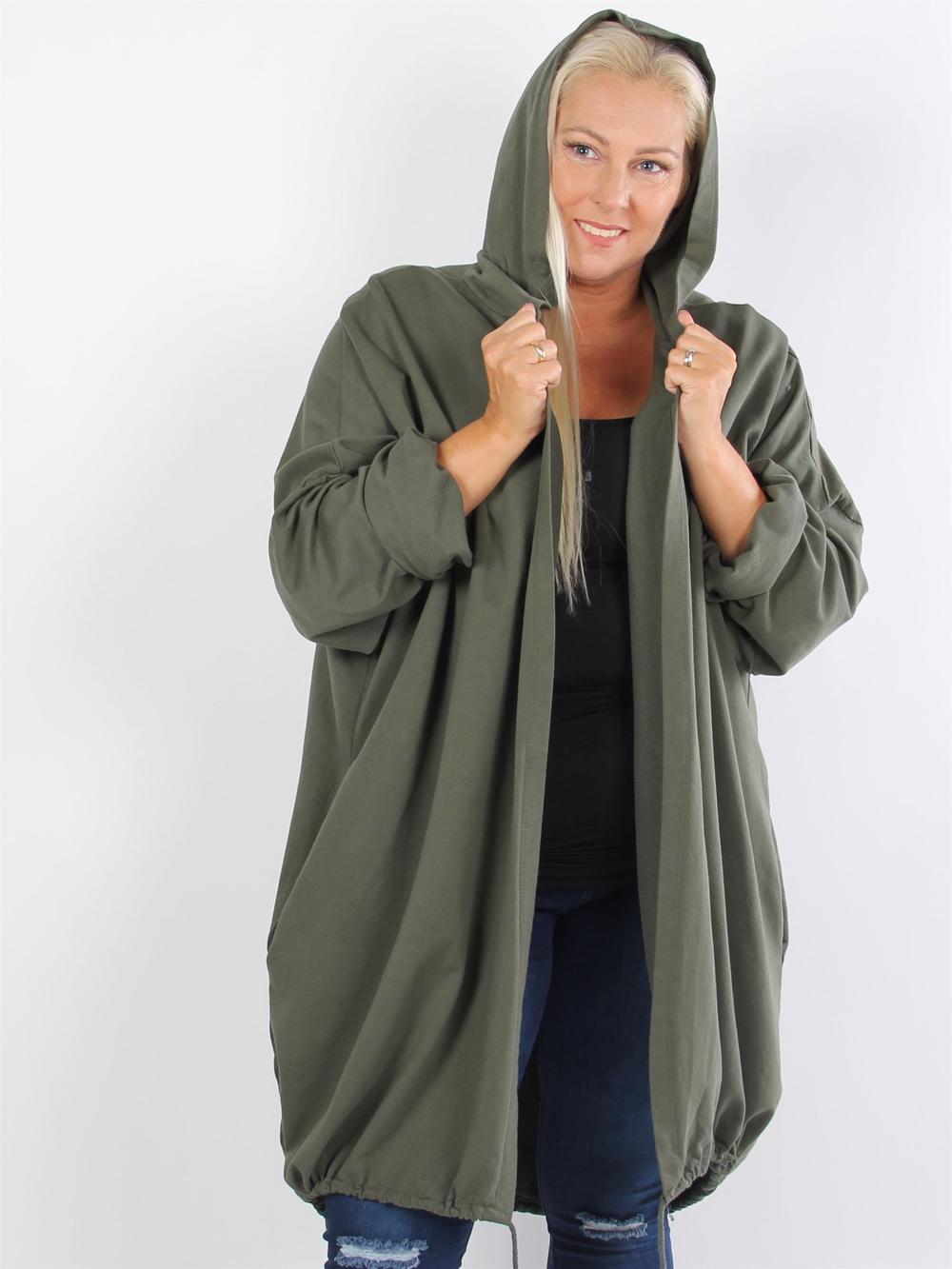 Chiqago - Armygrøn cardigan med mærke på ryggen