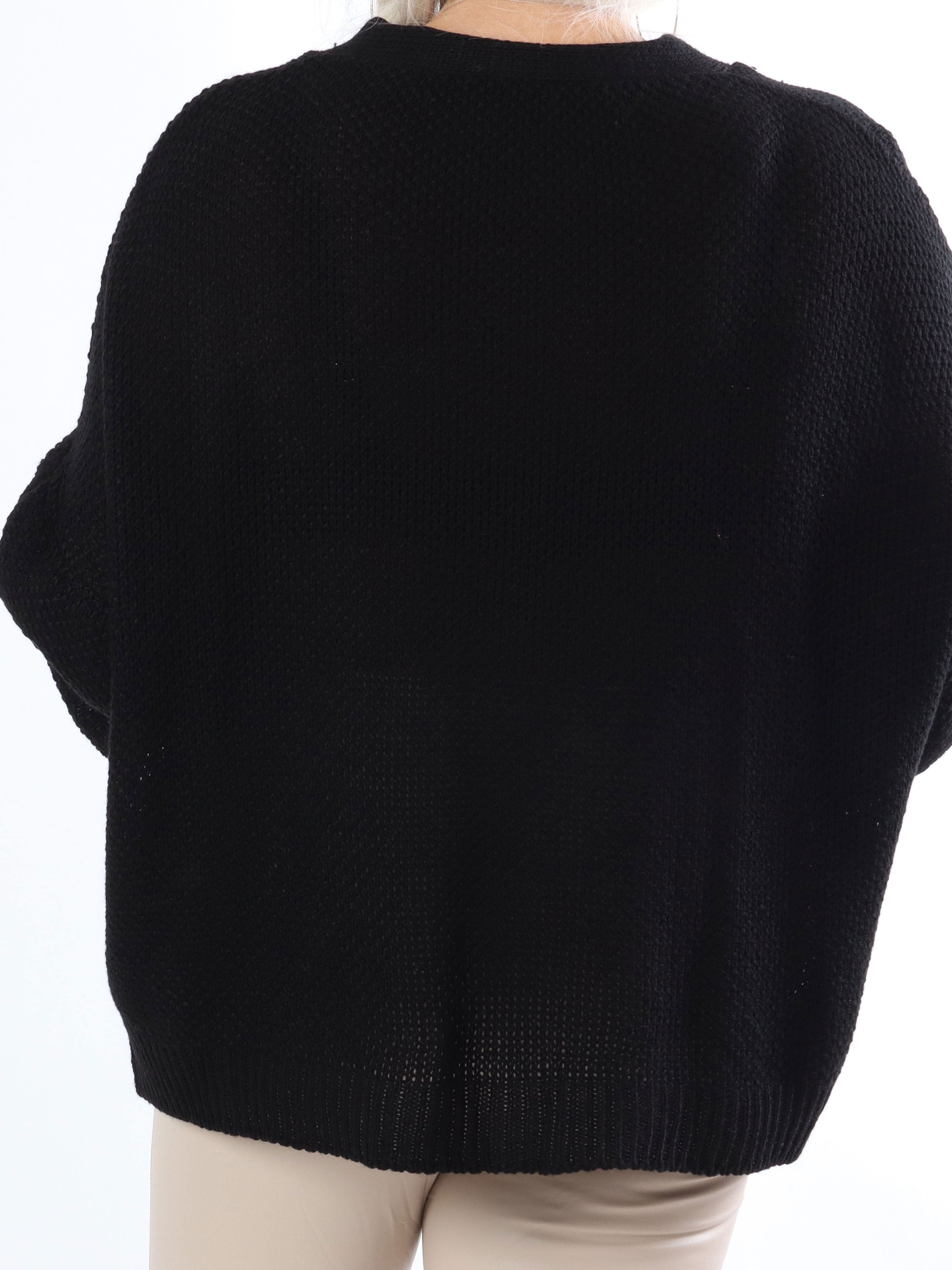 Cutie - Sød plus size strik med sløjfe