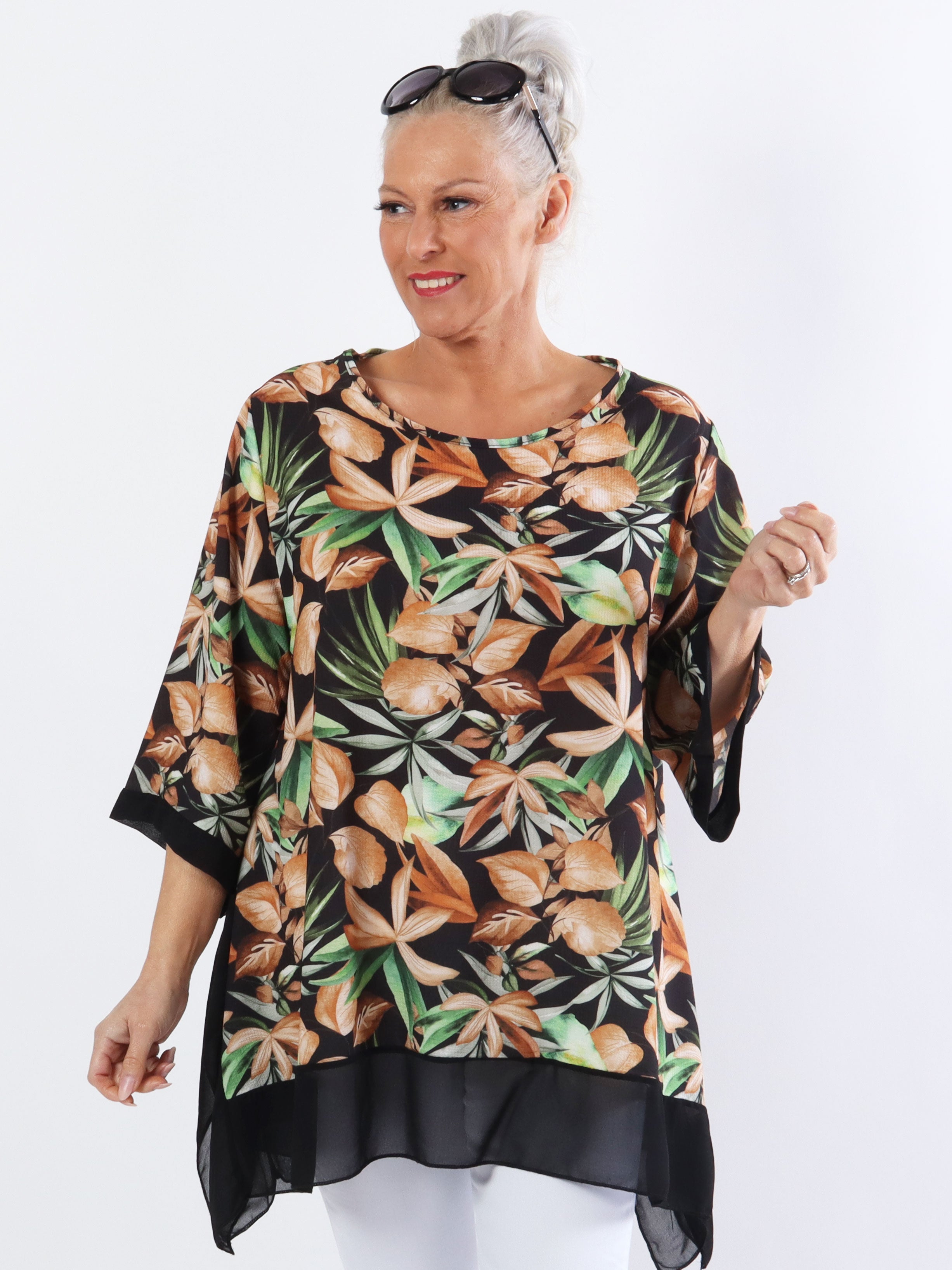 Dahlia - Let og luftig tunika med sødt blomsterprint