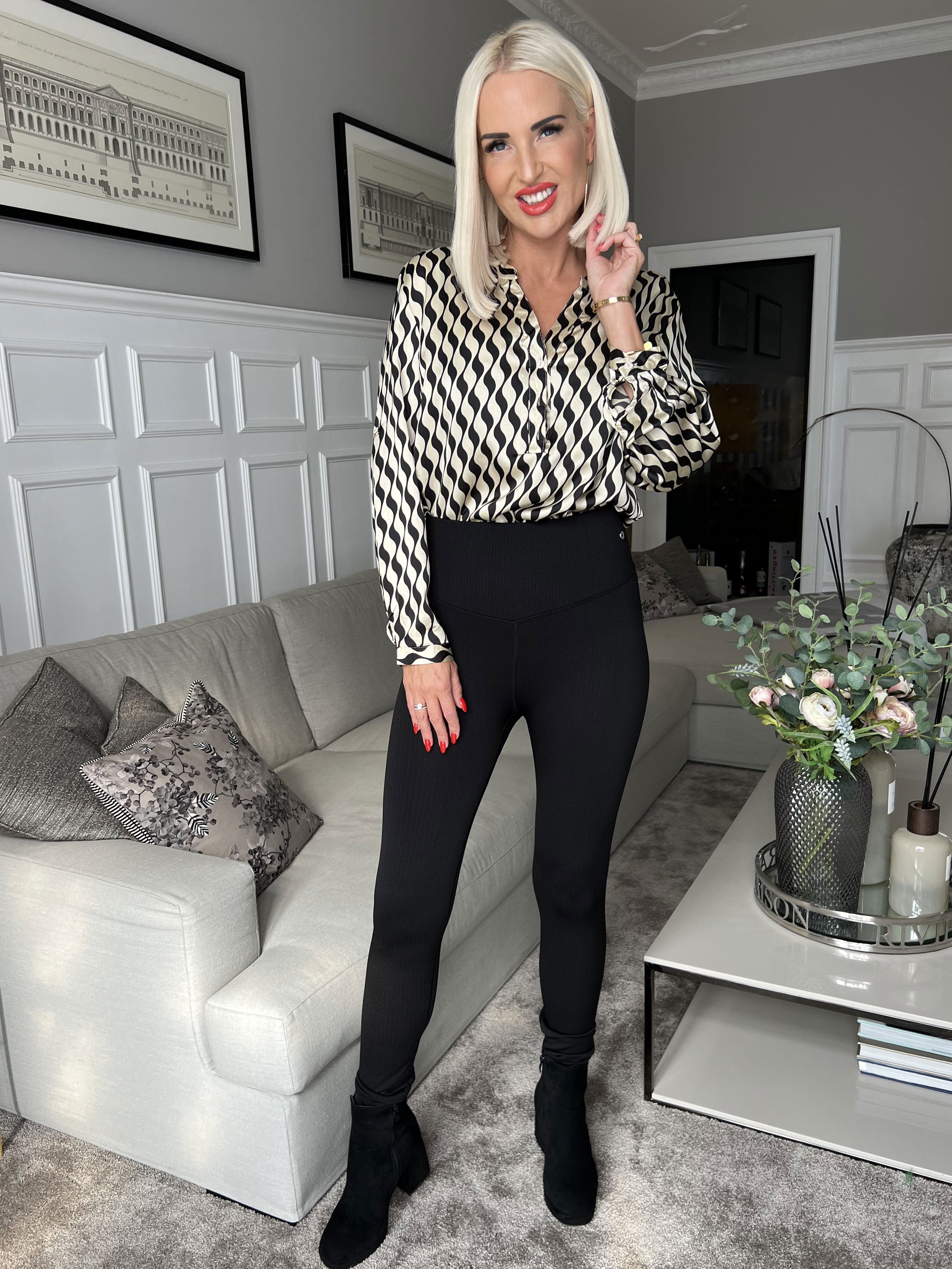 Daniella - Sorte elastiske leggings