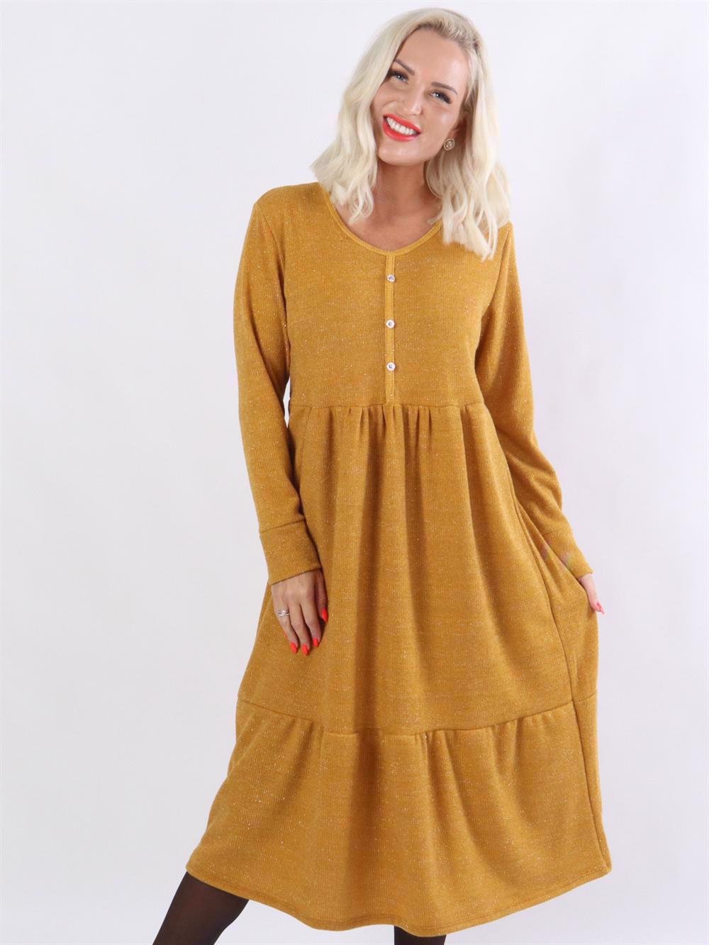 Dejana - Strikkjole med glittertråde