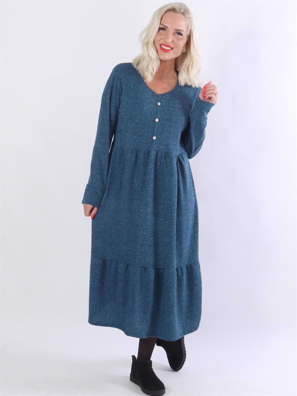 Dejana - Strikkjole med glittertråde