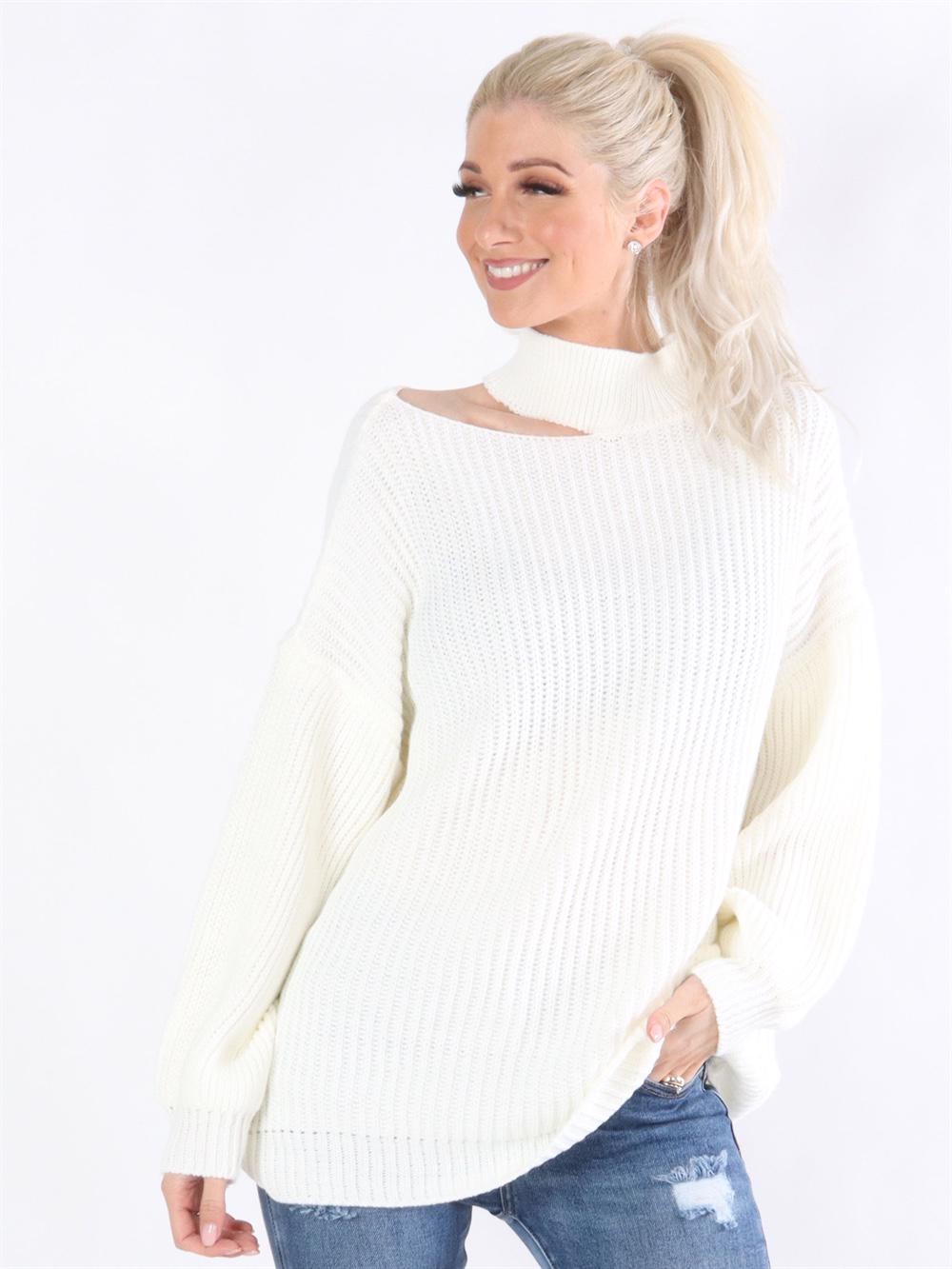 Divine - Armygrøn oversized striktrøje