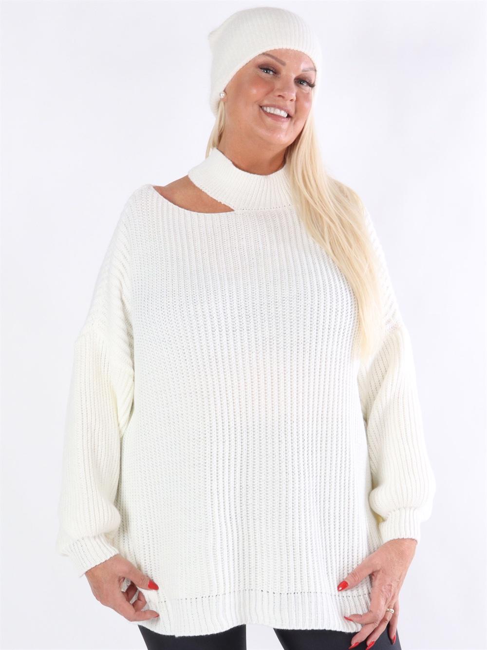 Divine - Armygrøn oversized striktrøje