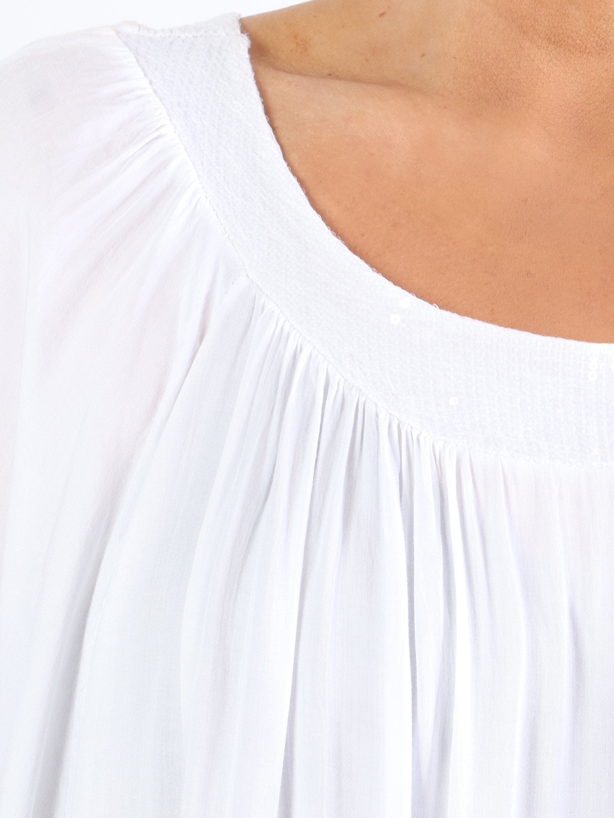 Dolores - Plus size tunikakjole med pailletter og broderinger