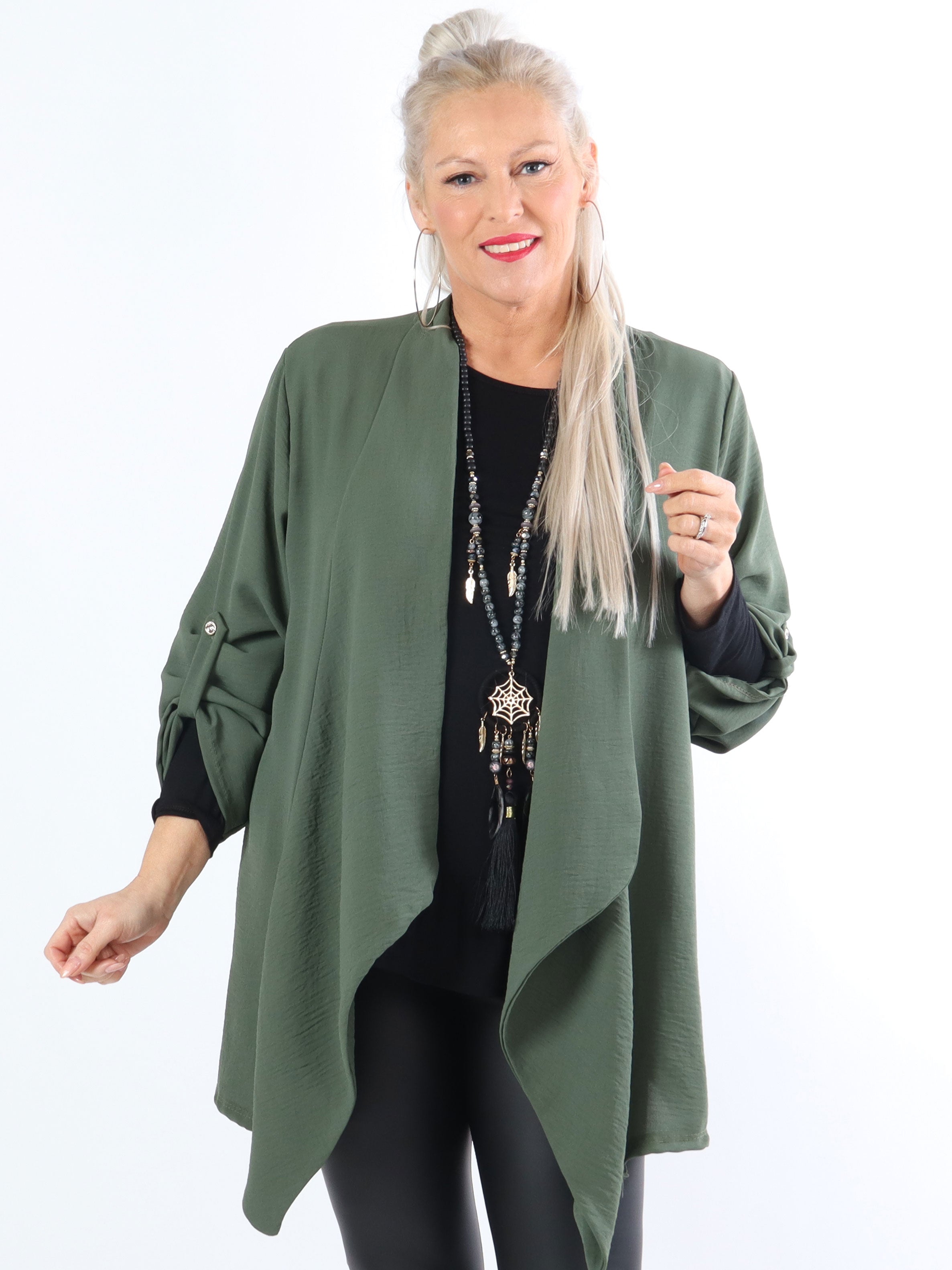 Dream - Enkel plus size cardigan i let og fint stof