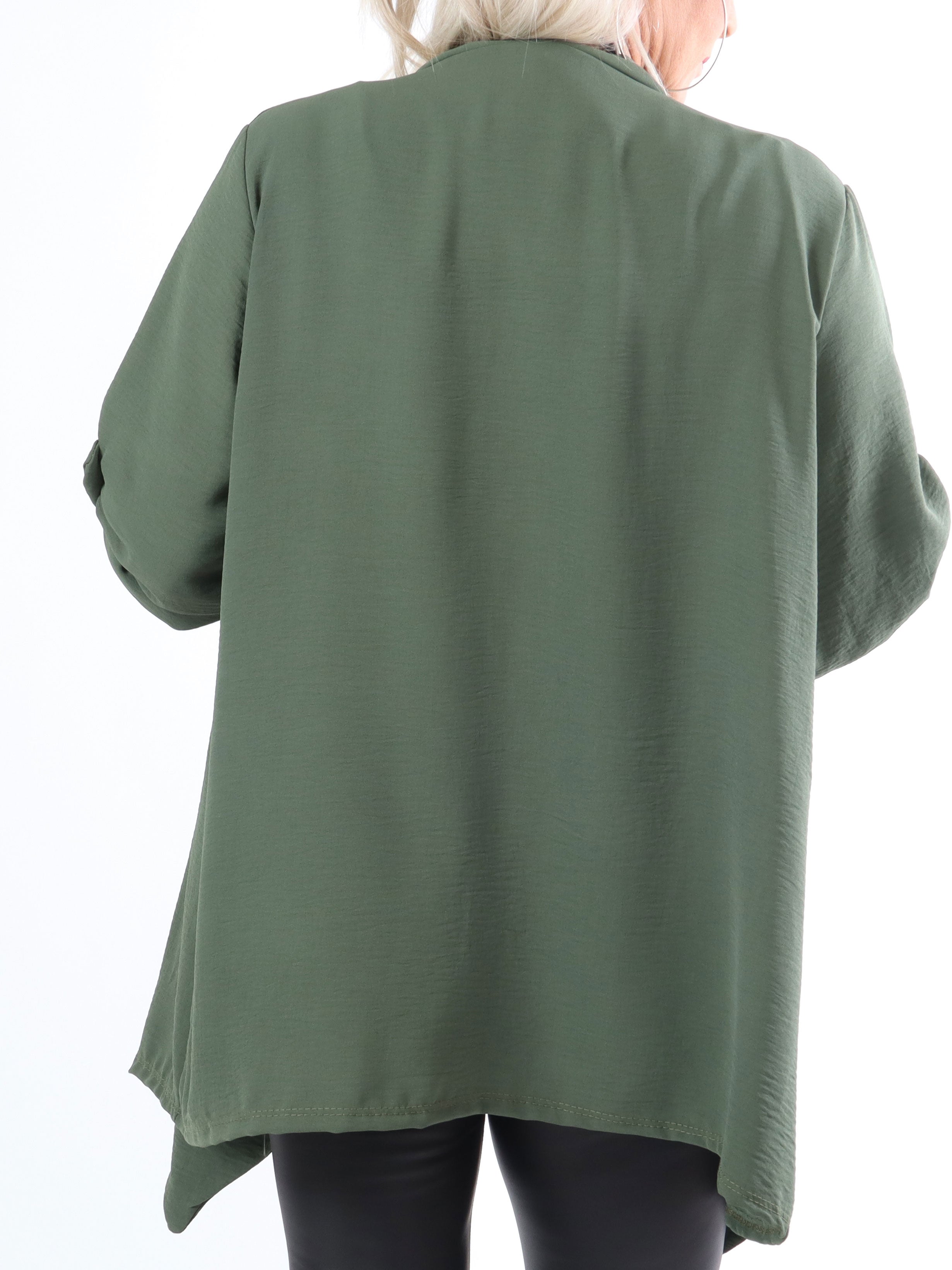 Dream - Enkel plus size cardigan i let og fint stof