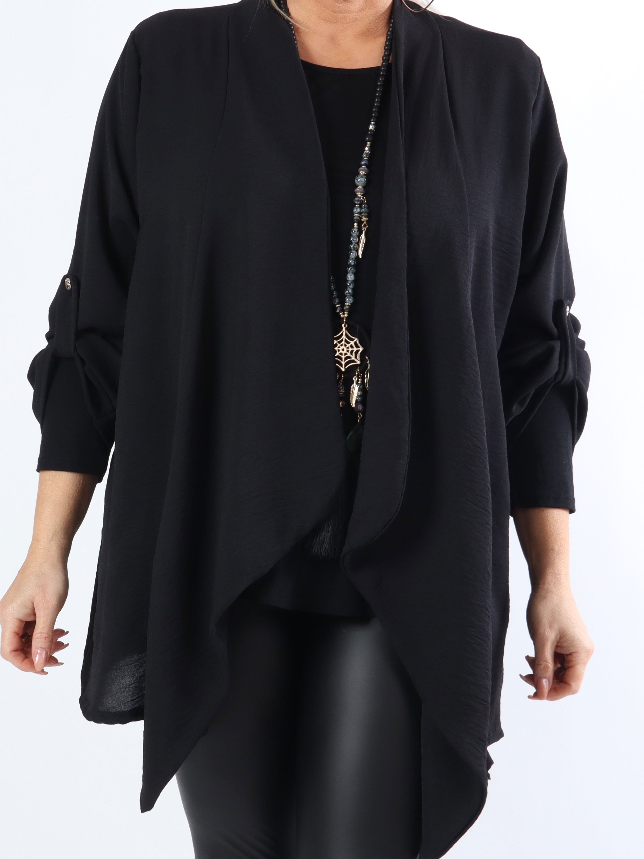 Dream - Enkel plus size cardigan i let og fint stof