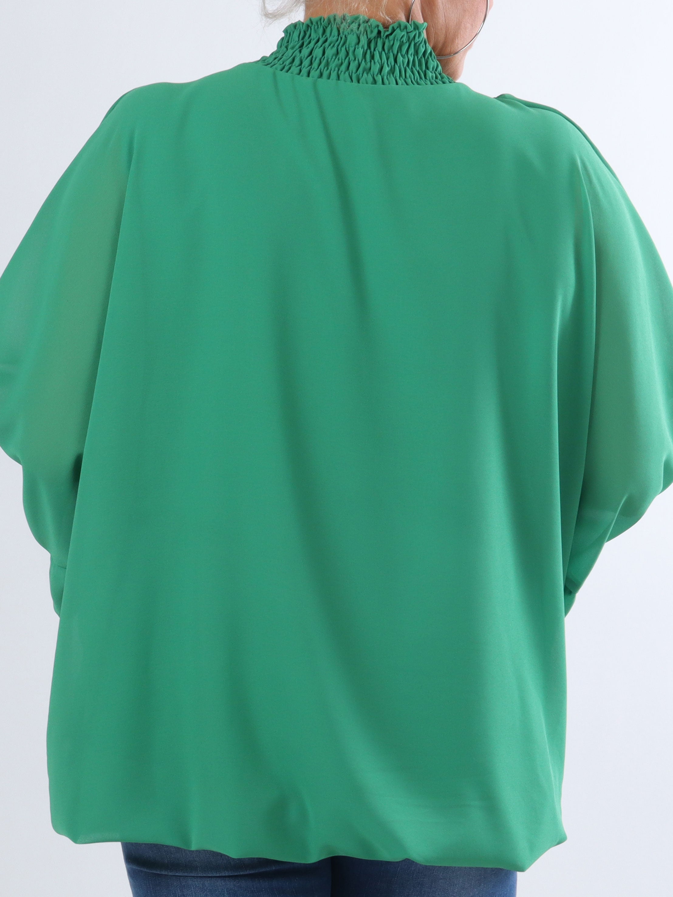 Edina - Fin plus size bluse med vidde ærmer