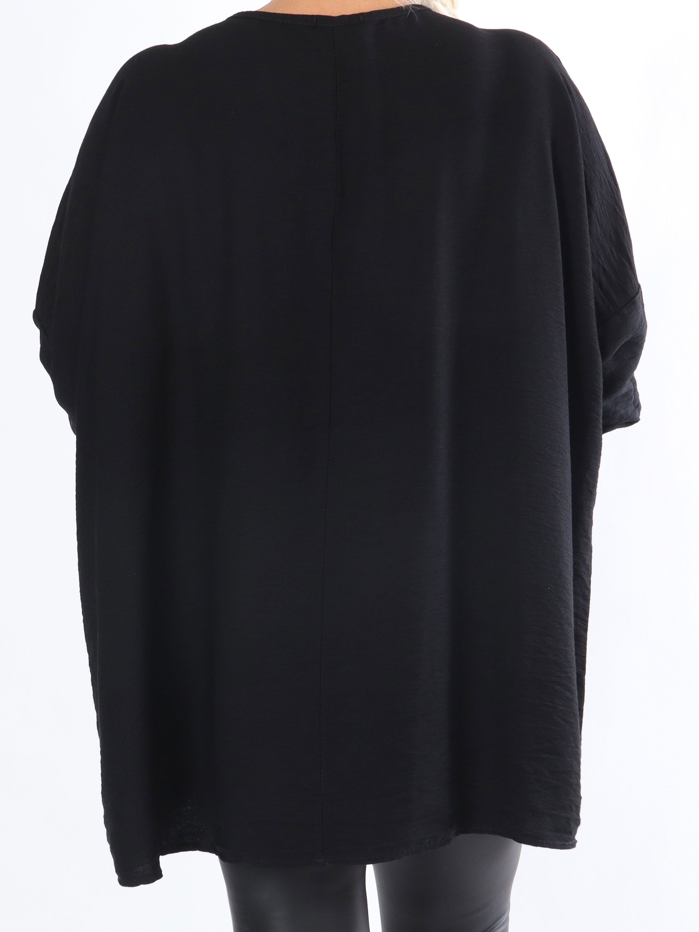 Elina - Plus size tunika pyntet med pailletter og broderinger