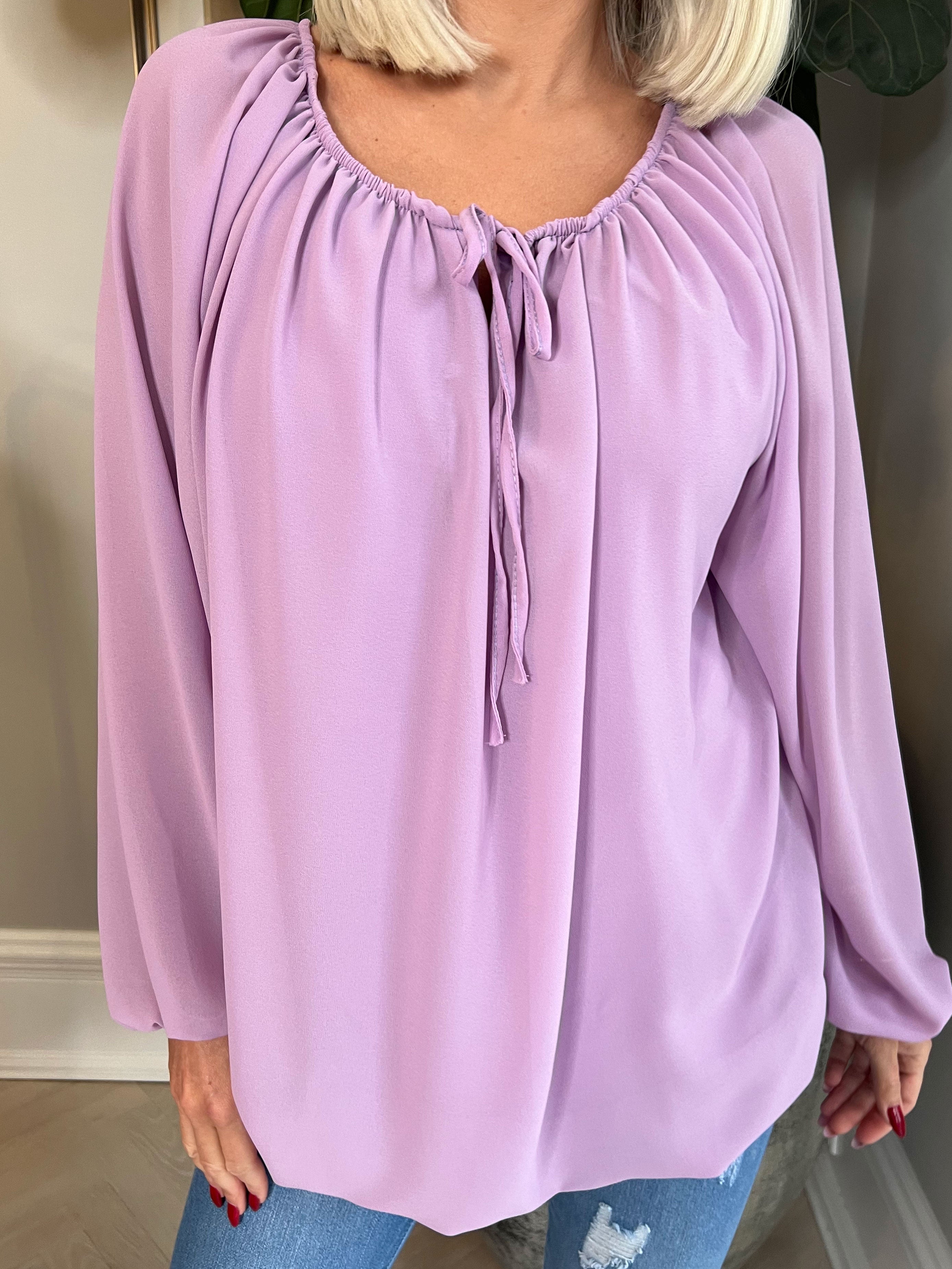 Ellen - Enkel tunika med elastik udskæring