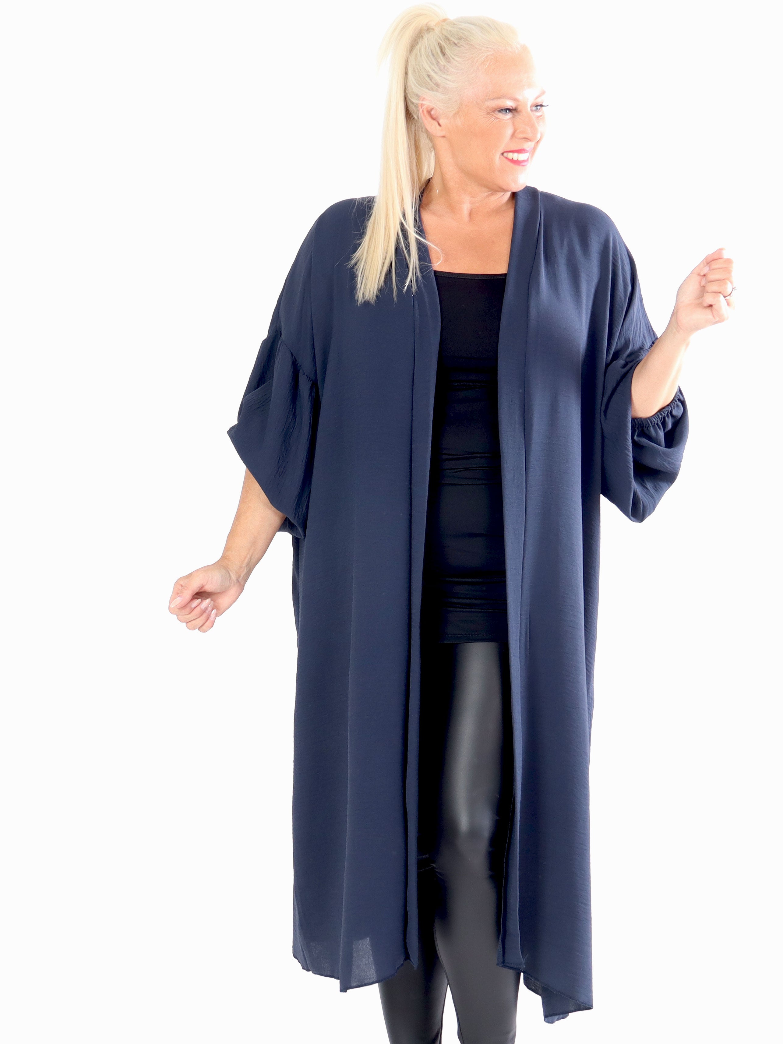 Ellen - Sød plus size cardigan med ballonærmer