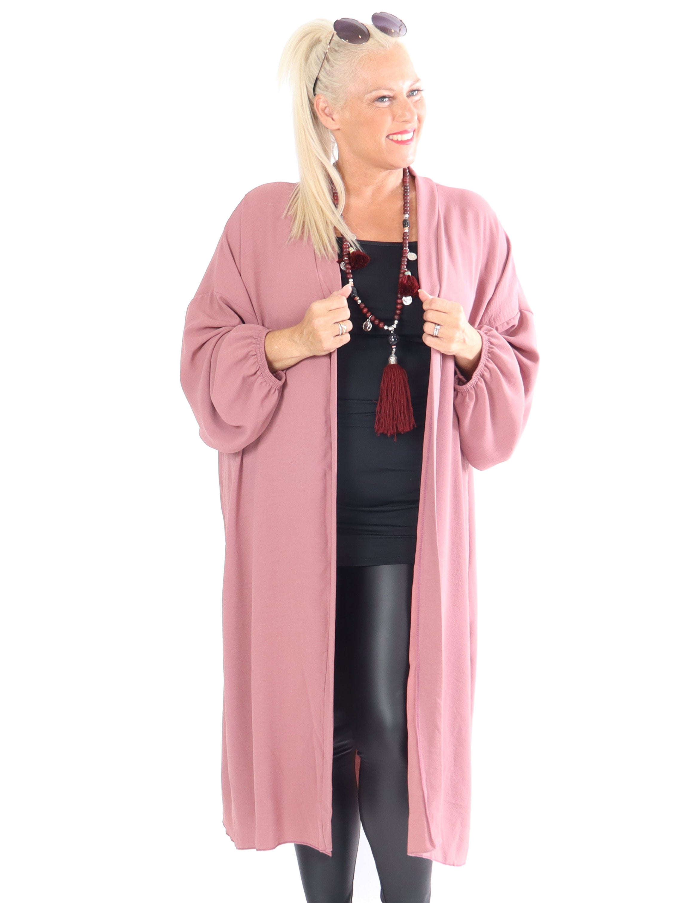 Ellen - Sød plus size cardigan med ballonærmer