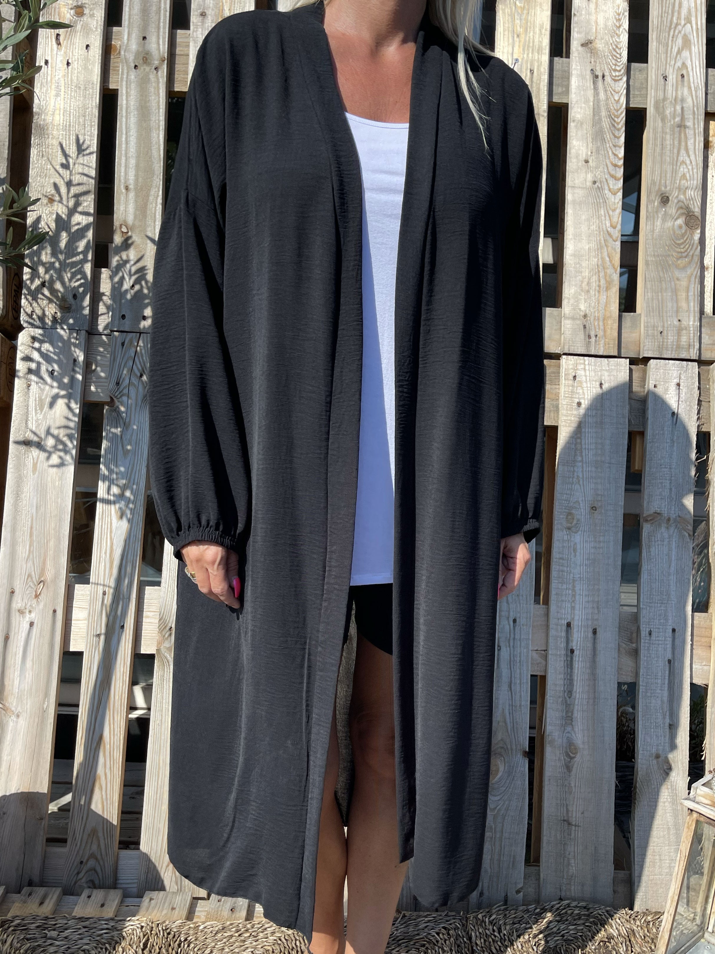 Ellen - Let cardigan med ballonærmer