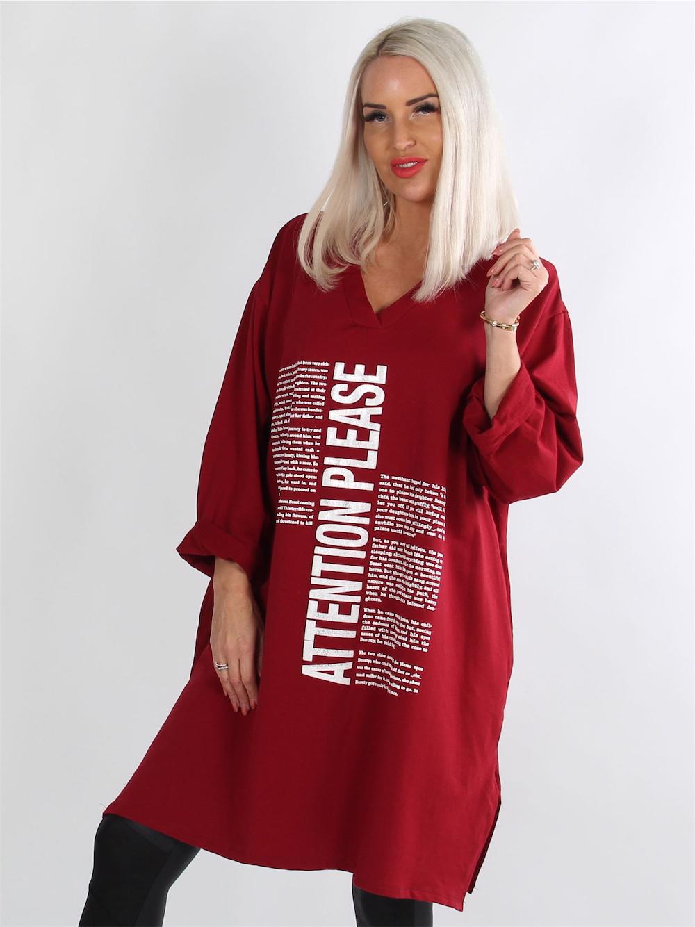 Elly - Armygrøn joggingkjole med hvid tekst foran