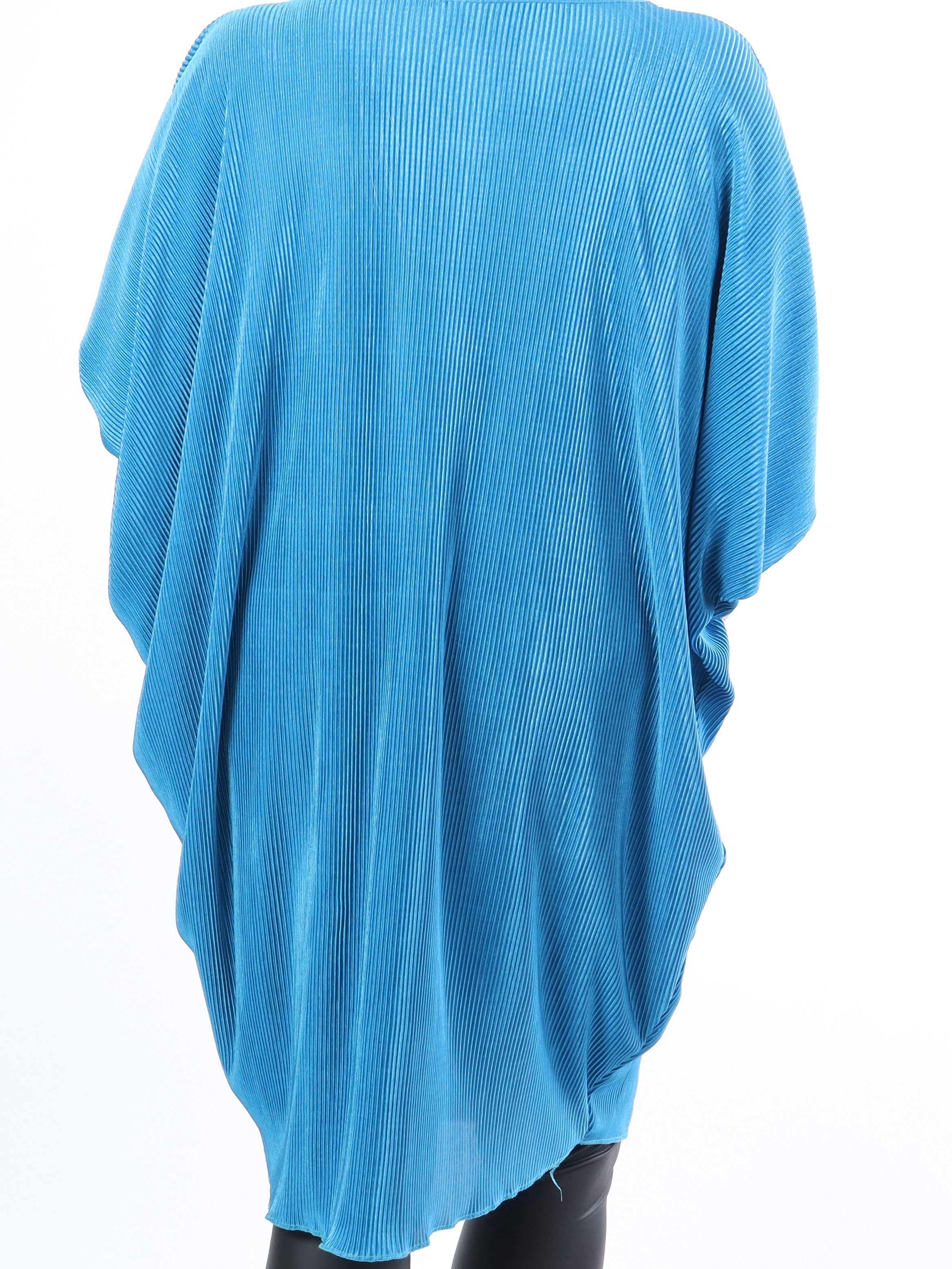 Elnora - Rillet plus size tunika med flagermusærmer