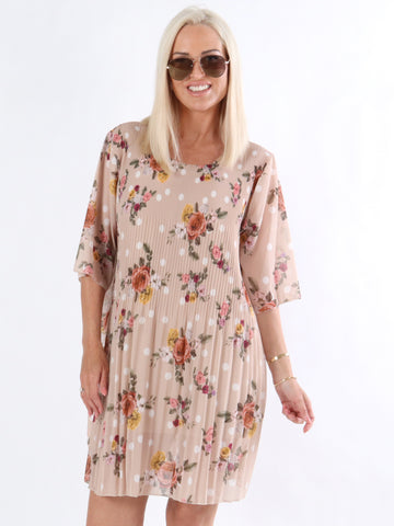 Emmy - Kjole i plisseret chiffon