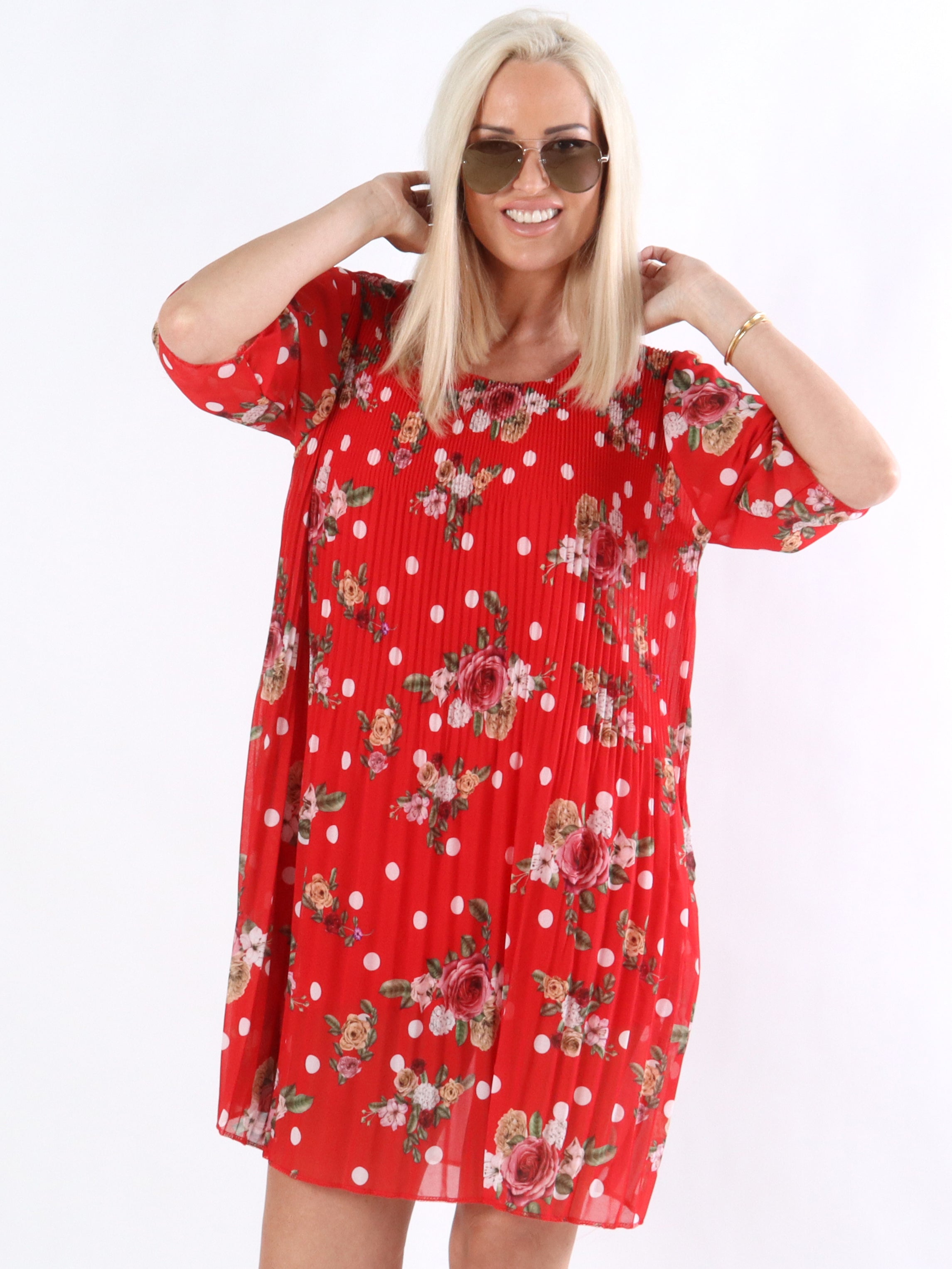 Emmy - Kjole i plisseret chiffon