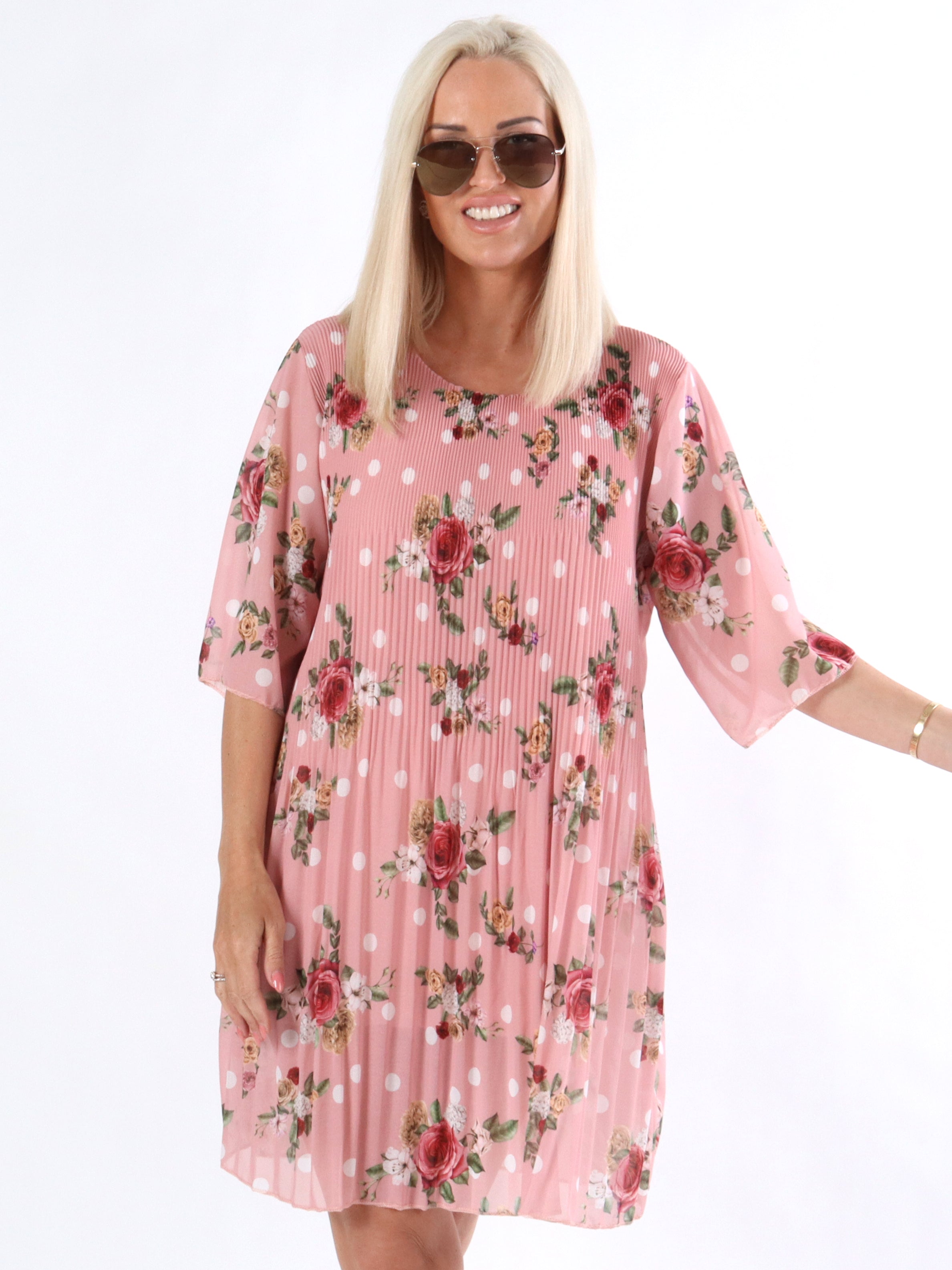 Emmy - Kjole i plisseret chiffon