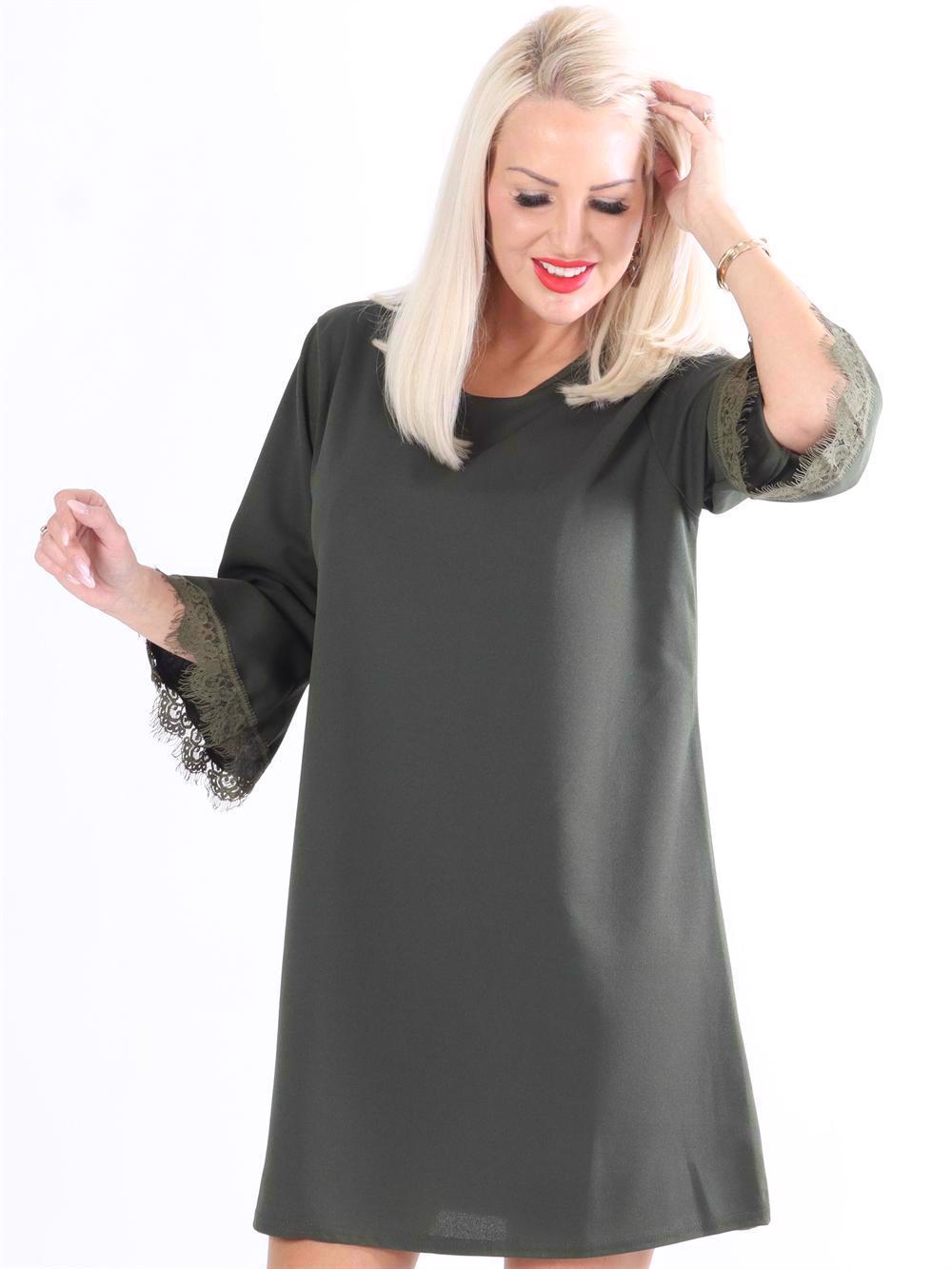 Evey - A-formet kjole med trompet ærmer