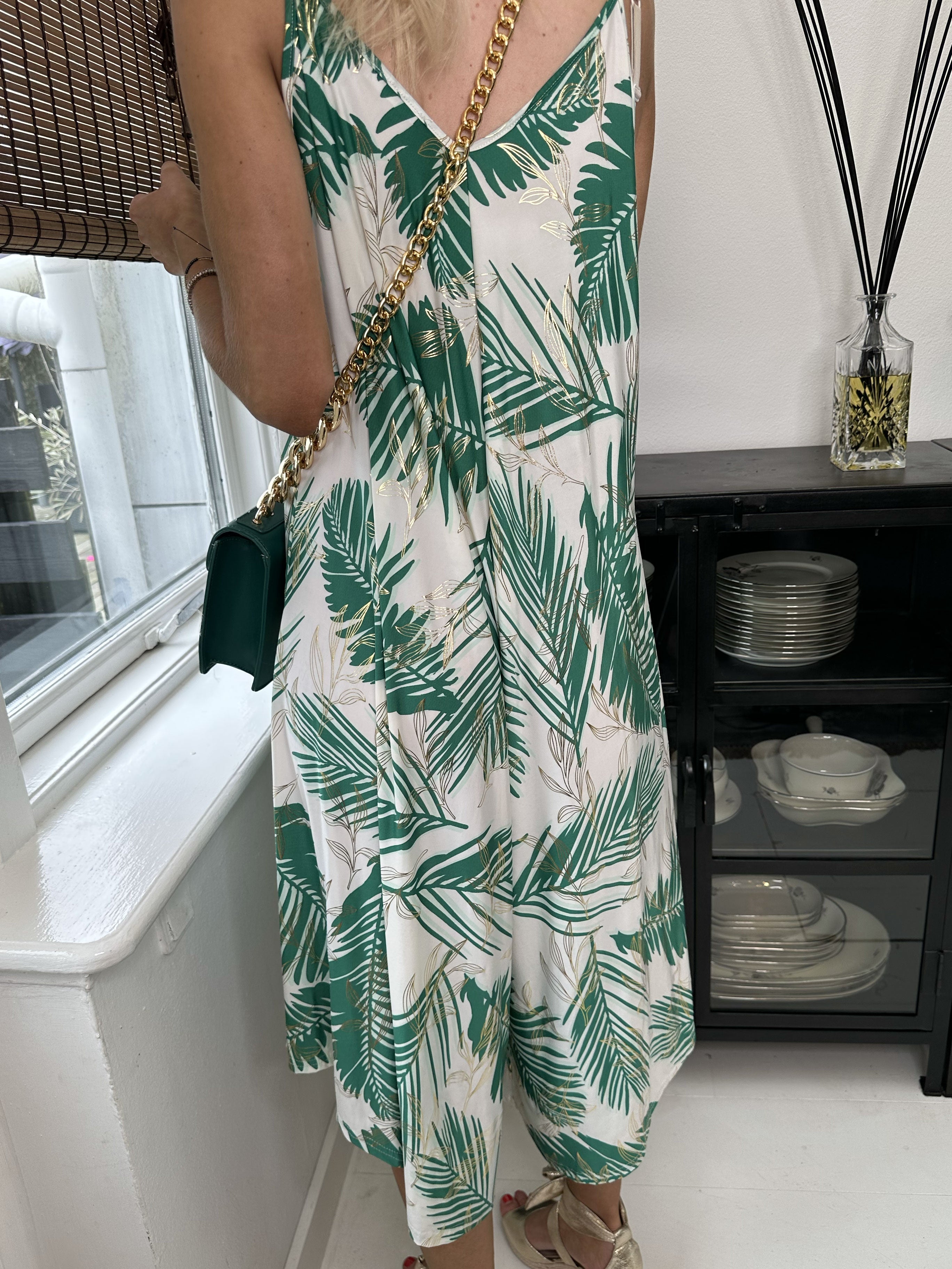 Felicia palm - Stretchy buksedragt med vide ben