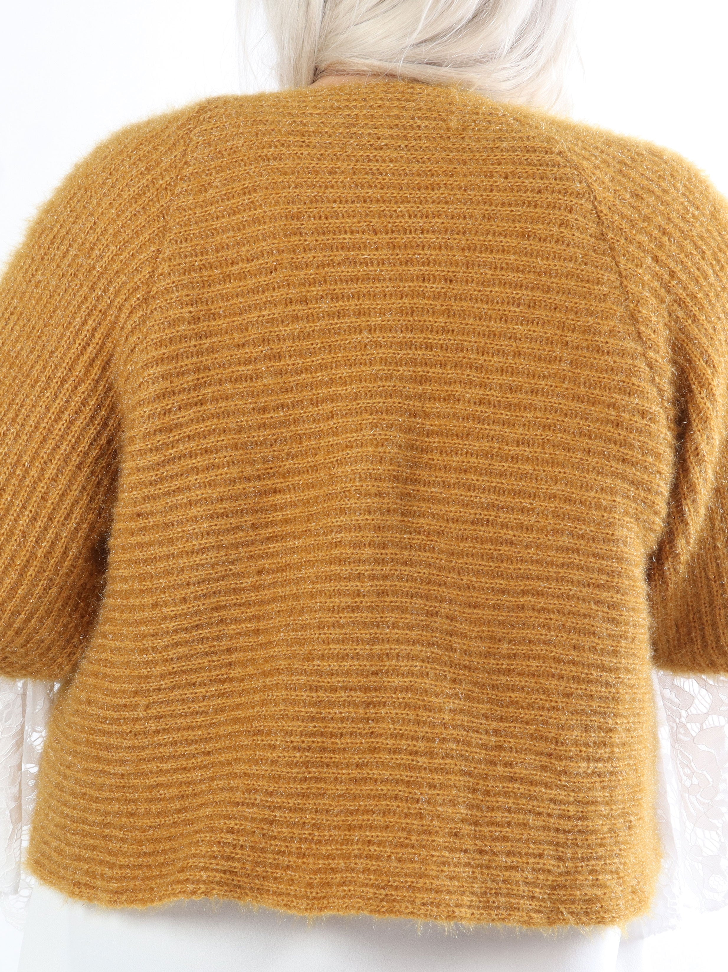 Franca - Sød fluffy plus size bolero i strik