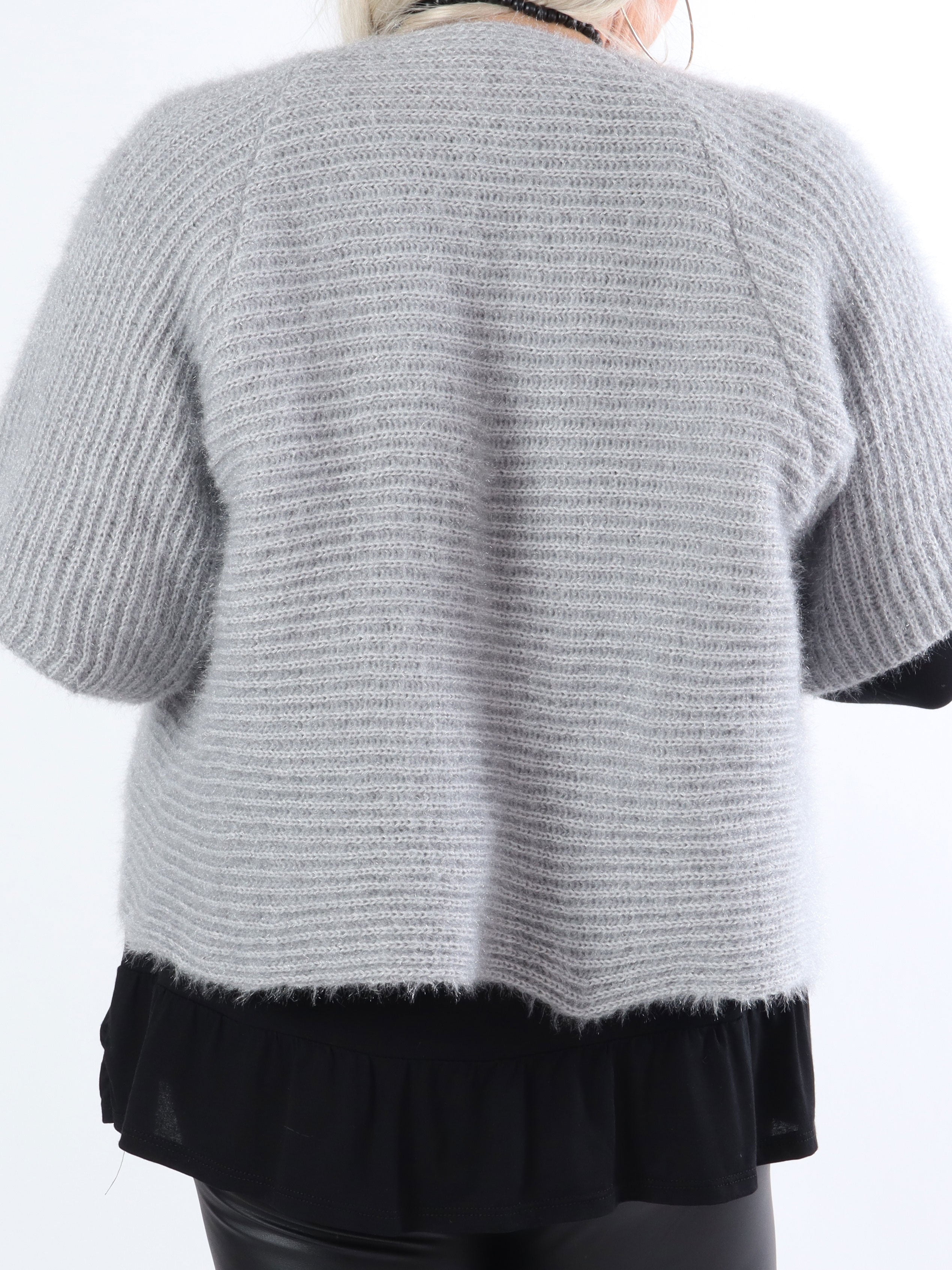 Franca - Sød fluffy plus size bolero i strik