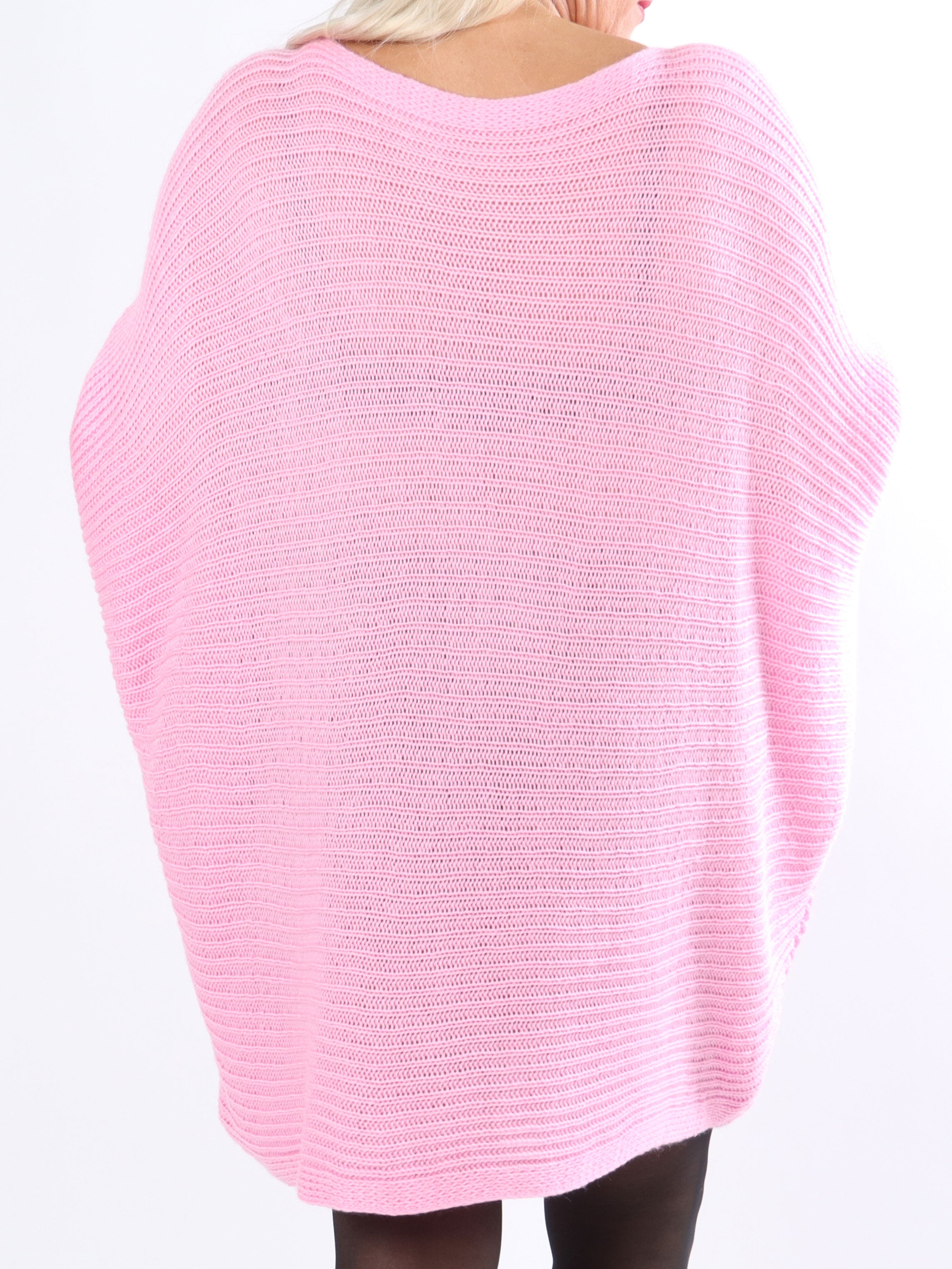 Gabbi - Plus size strik med flagermusærmer