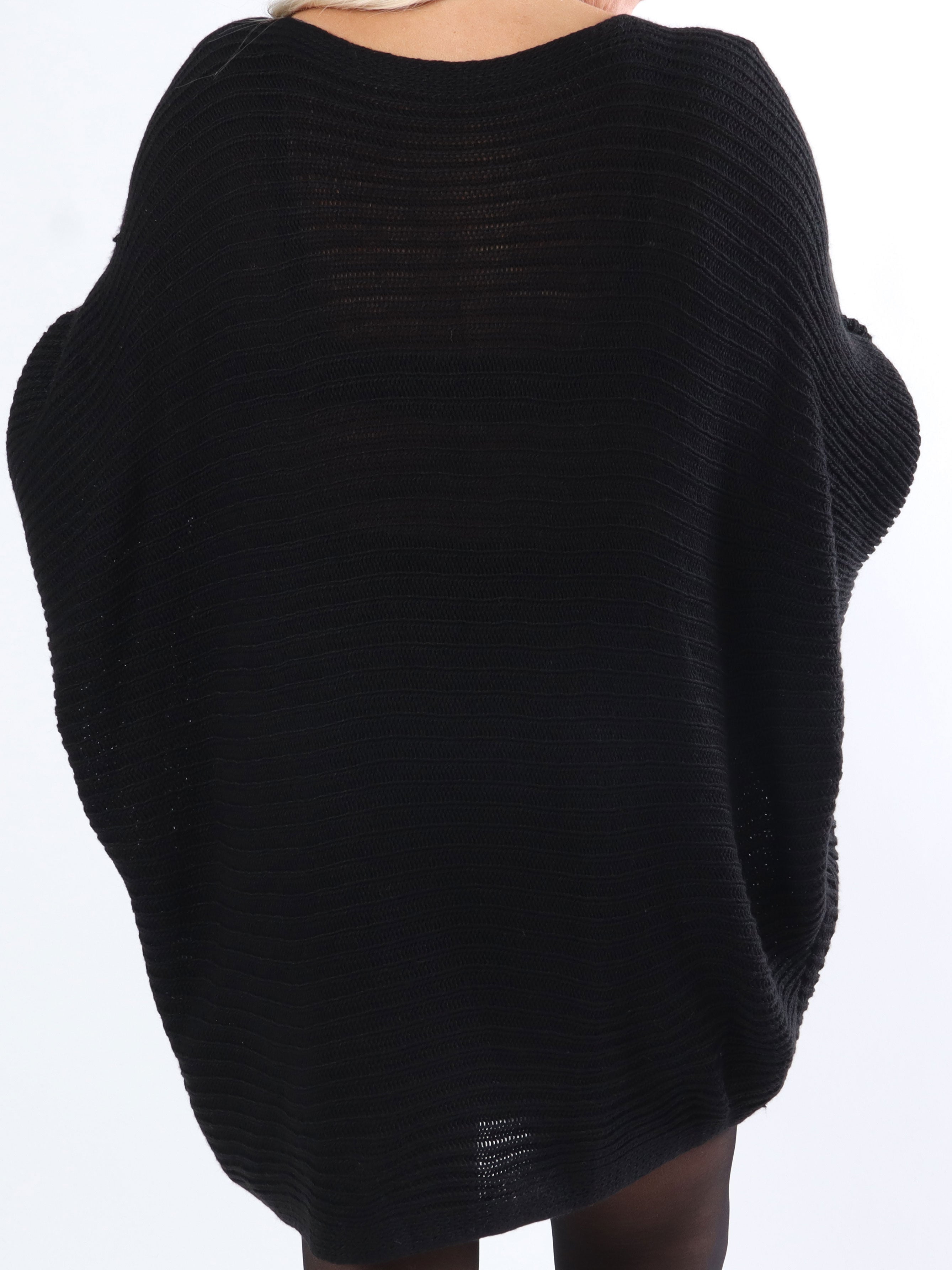 Gabbi - Plus size strik med flagermusærmer