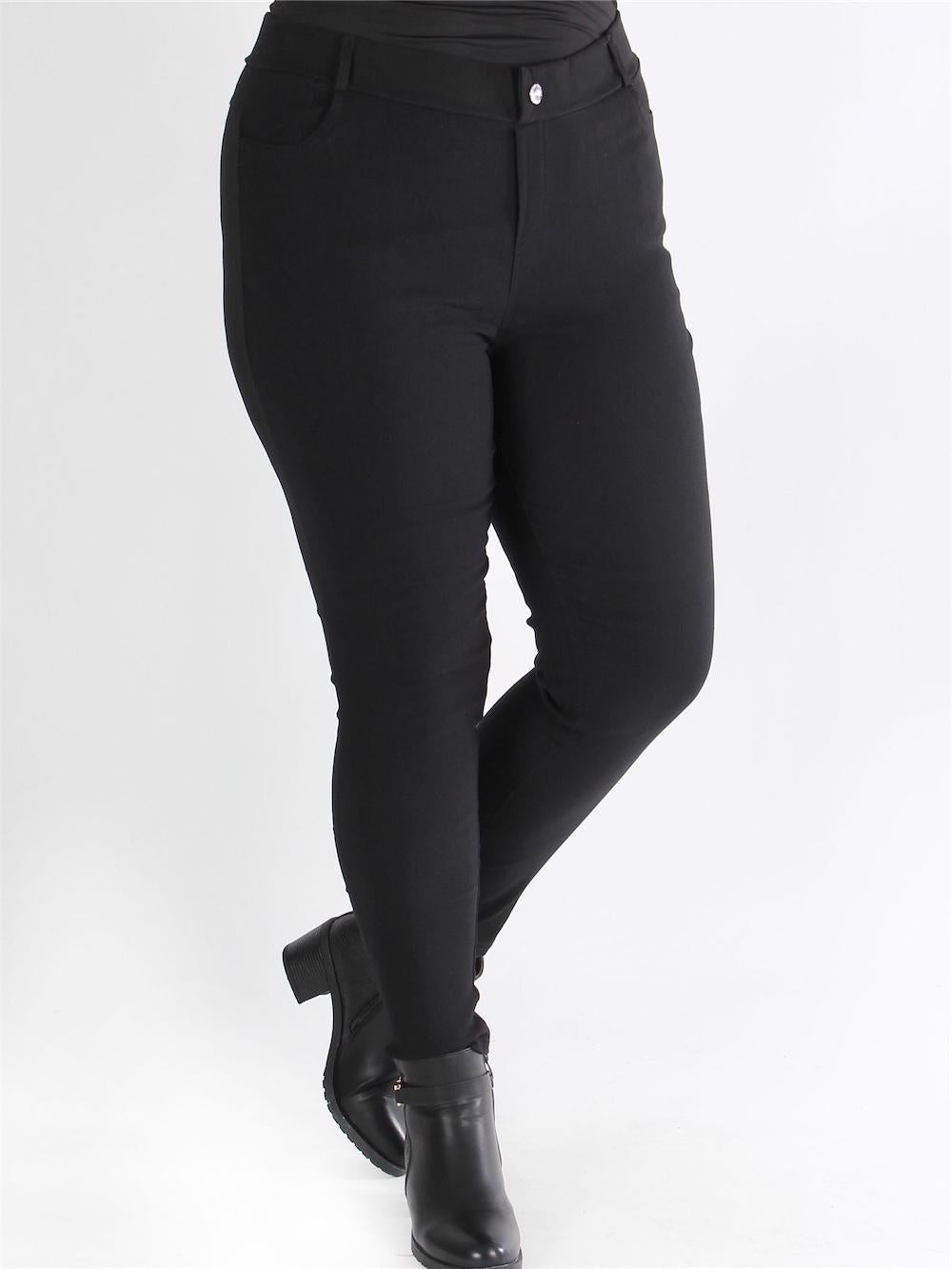 Gemina - Sorte stretchy leggings i jeanslook