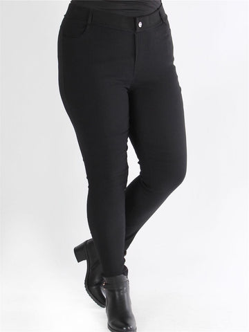 Gemina - Sorte stretchy leggings i jeanslook