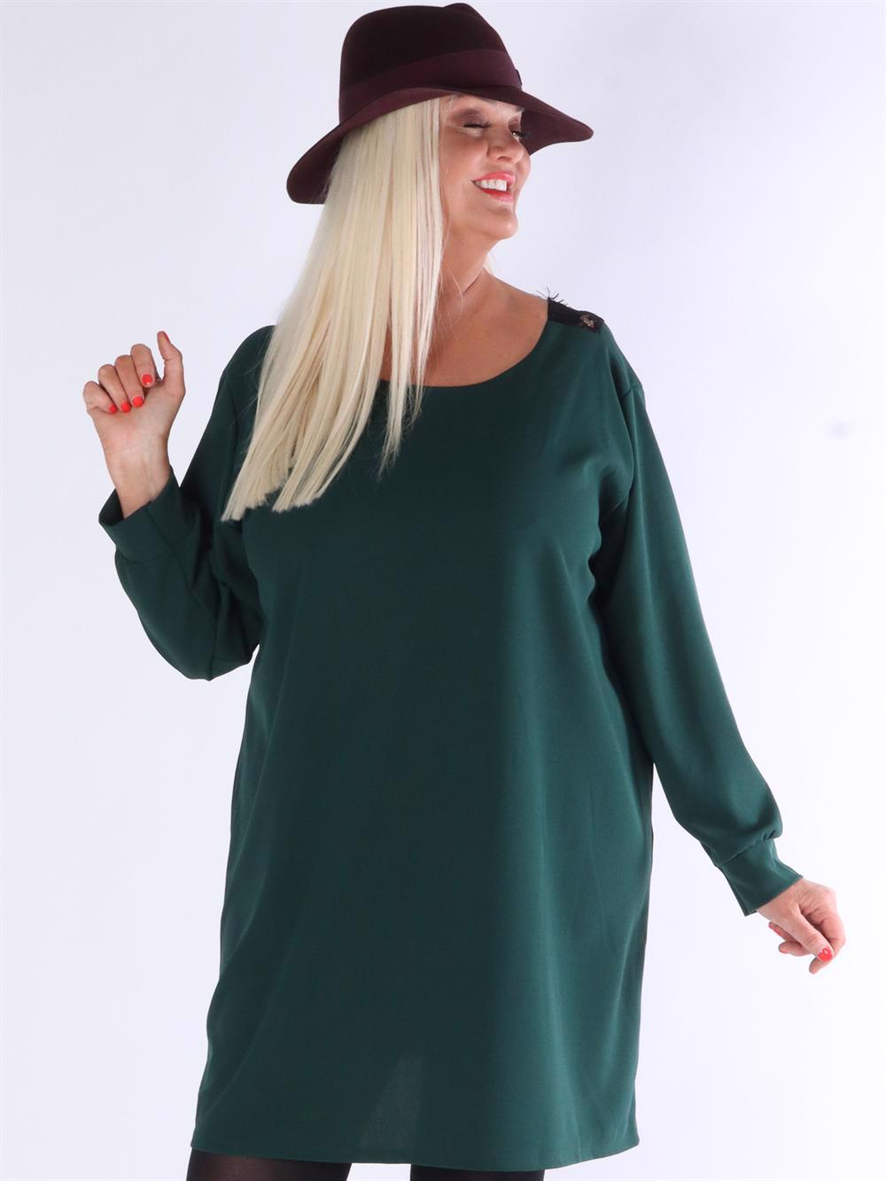 Gissela - Kjole med blonde v-udskæring på ryggen