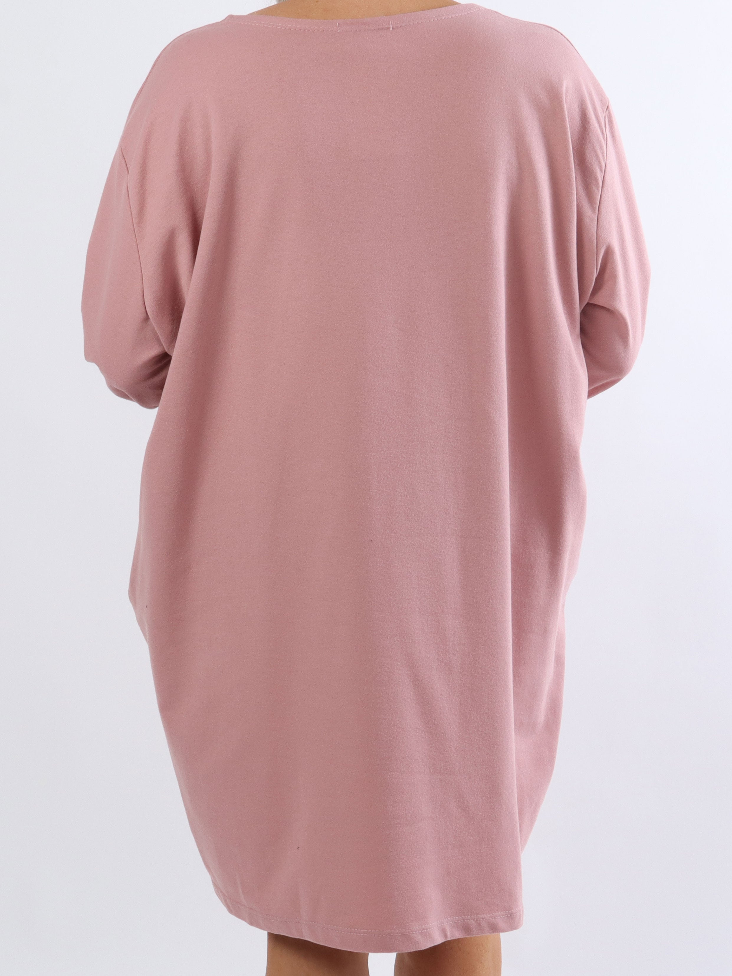 Hearty Dress - Sød plus size kjole i bomuld med hjerteprint