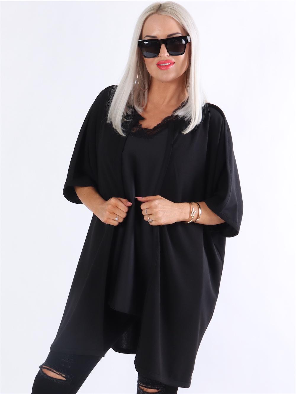 Shakira - Sort simpel cardigan