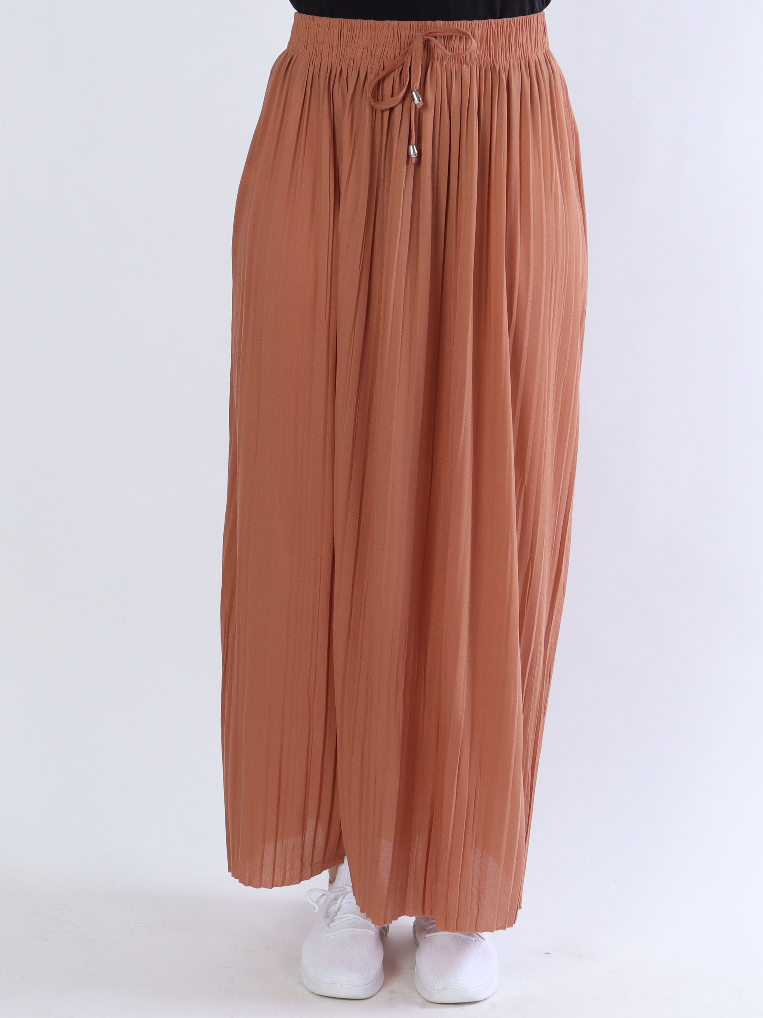 Hyben - Lang nederdel med plisseringer