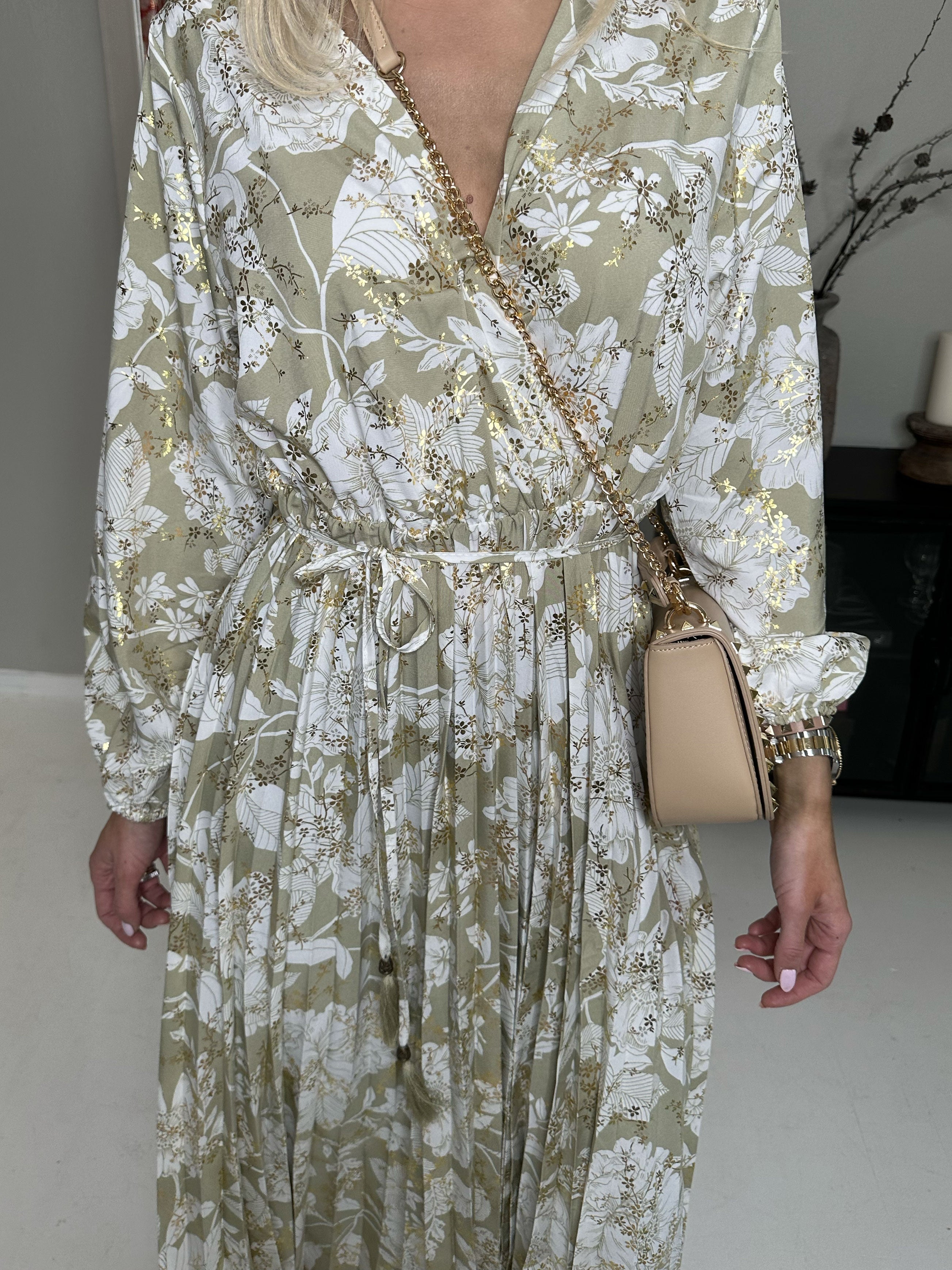 Marinella Flower - Smuk lang kjole med blomstermotiv