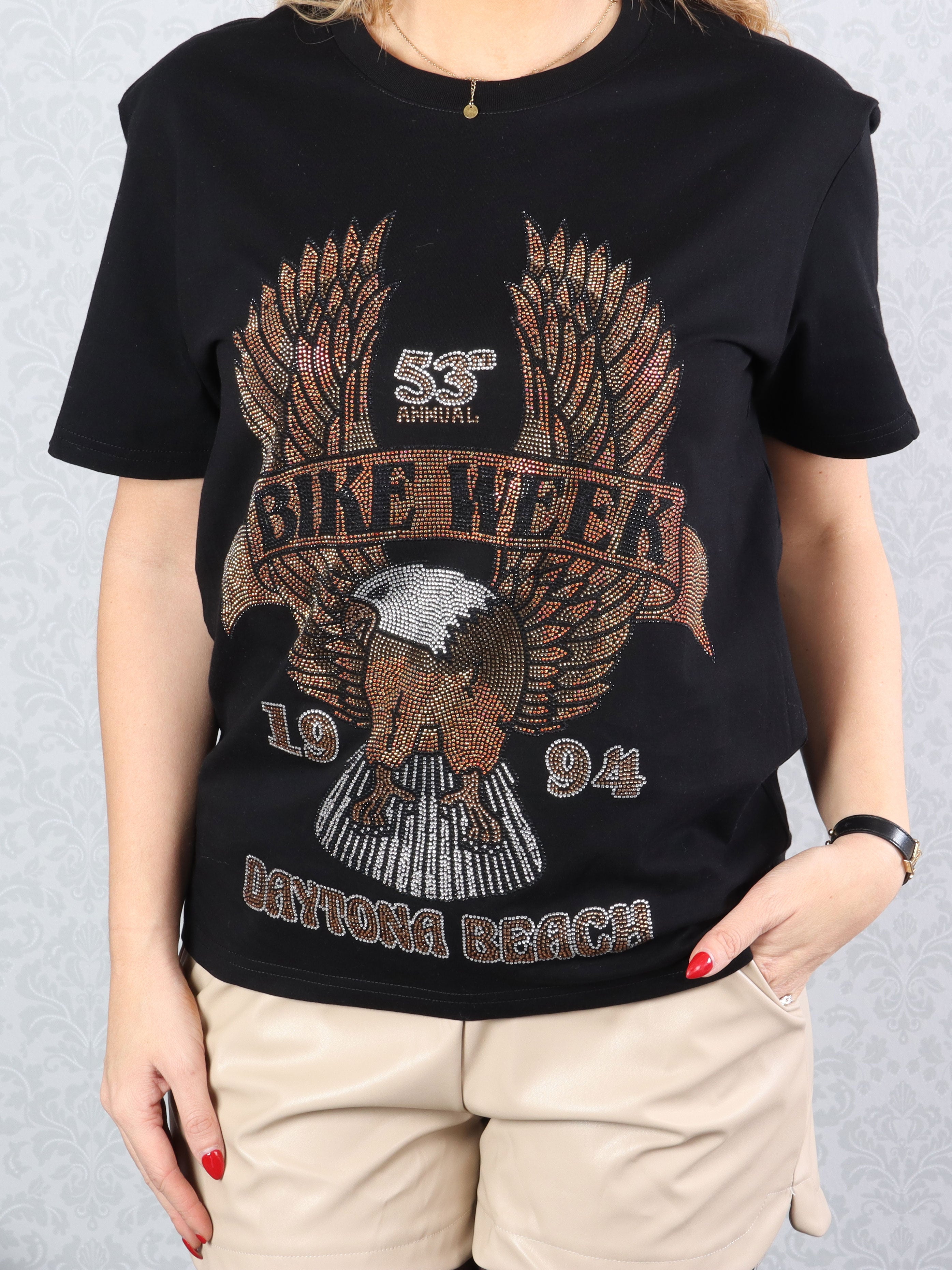 Malene - T-shirt med motiv af similisten