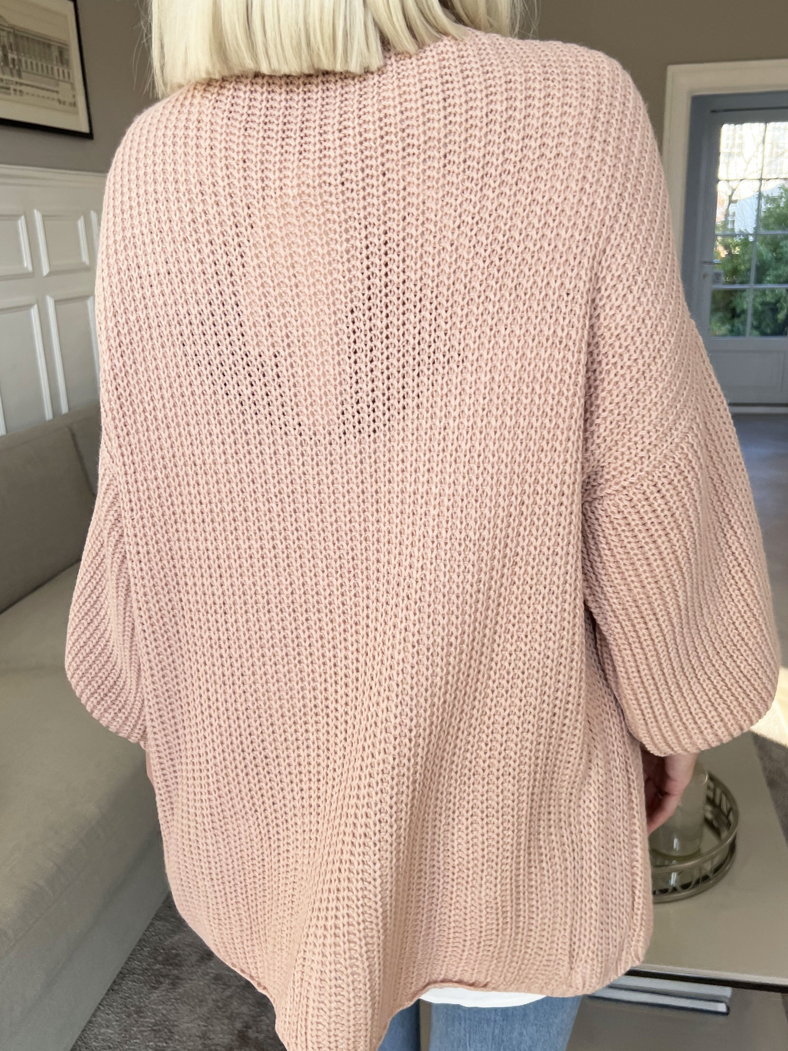 Sally Short - Sød strik cardigan med ballonærmer