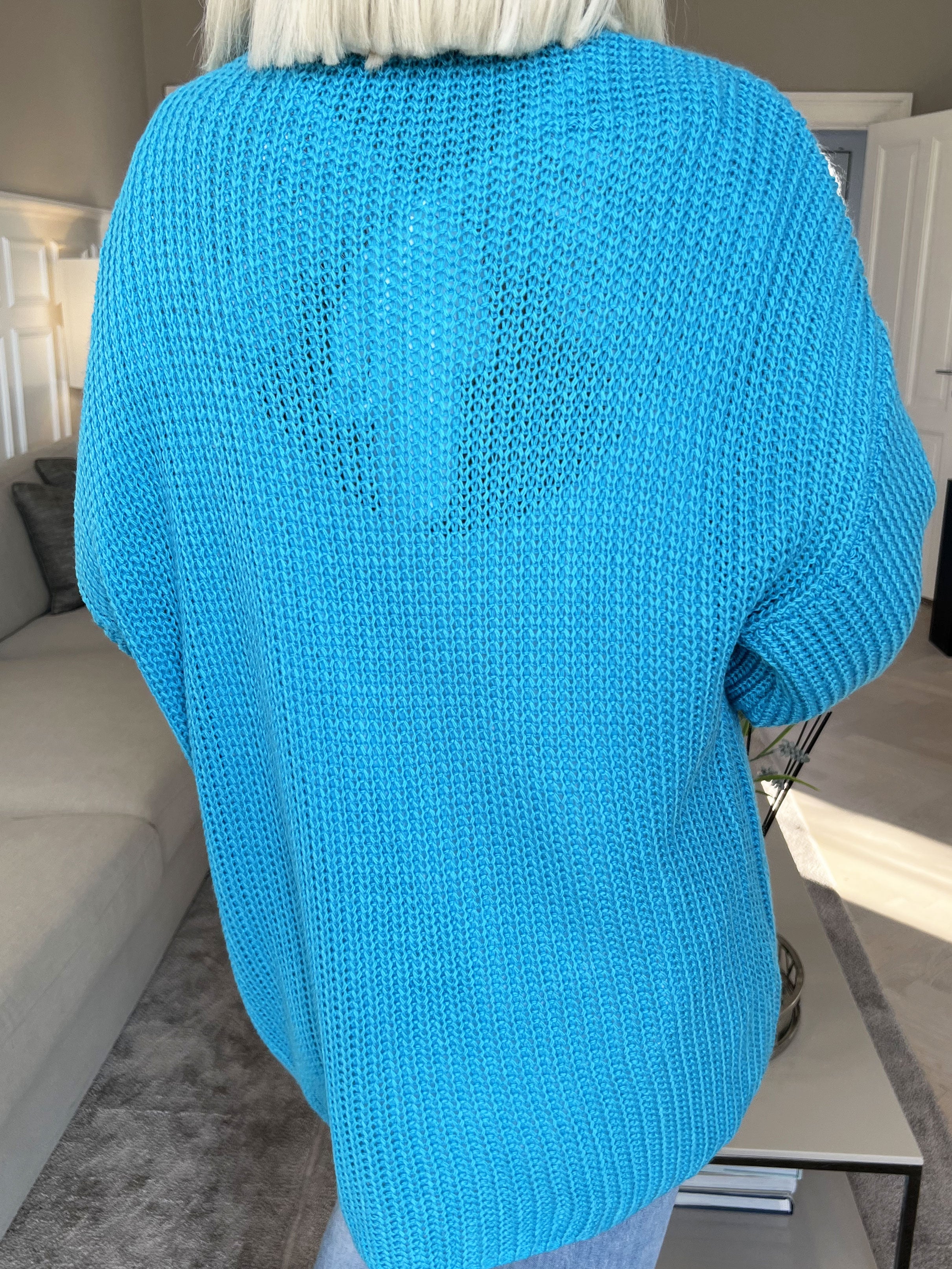 Sally Short - Sød strik cardigan med ballonærmer