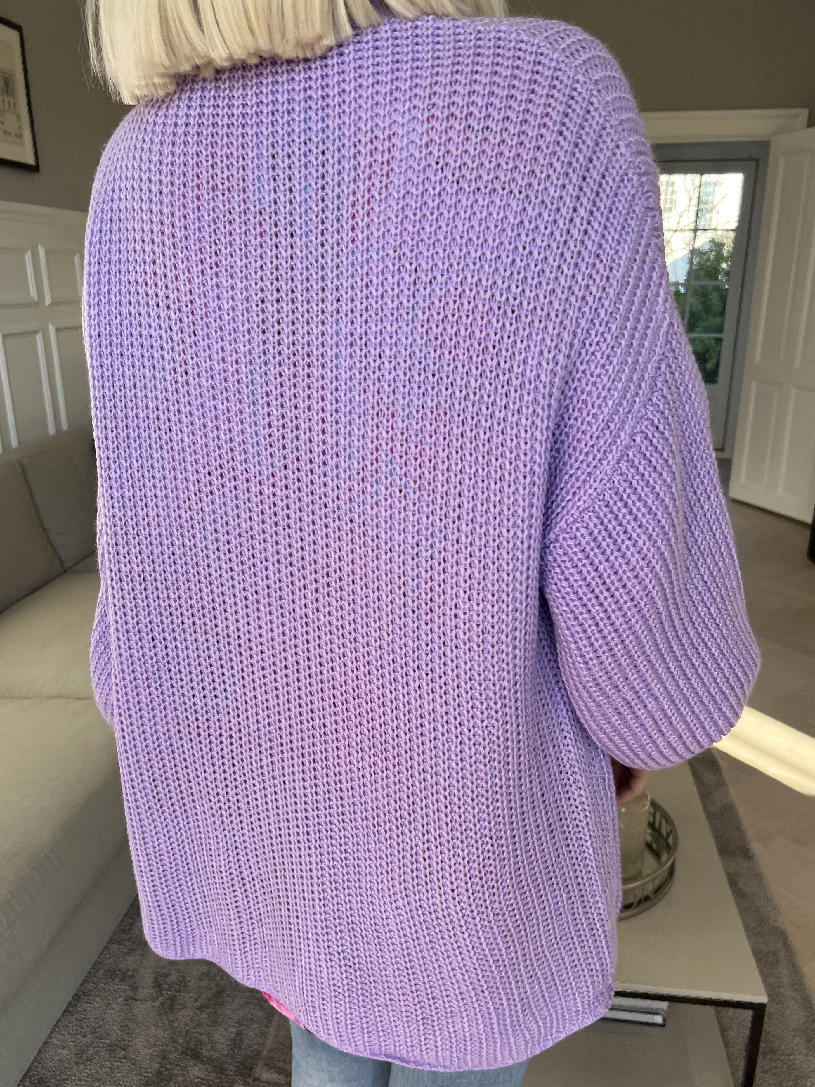 Sally Short - Sød strik cardigan med ballonærmer