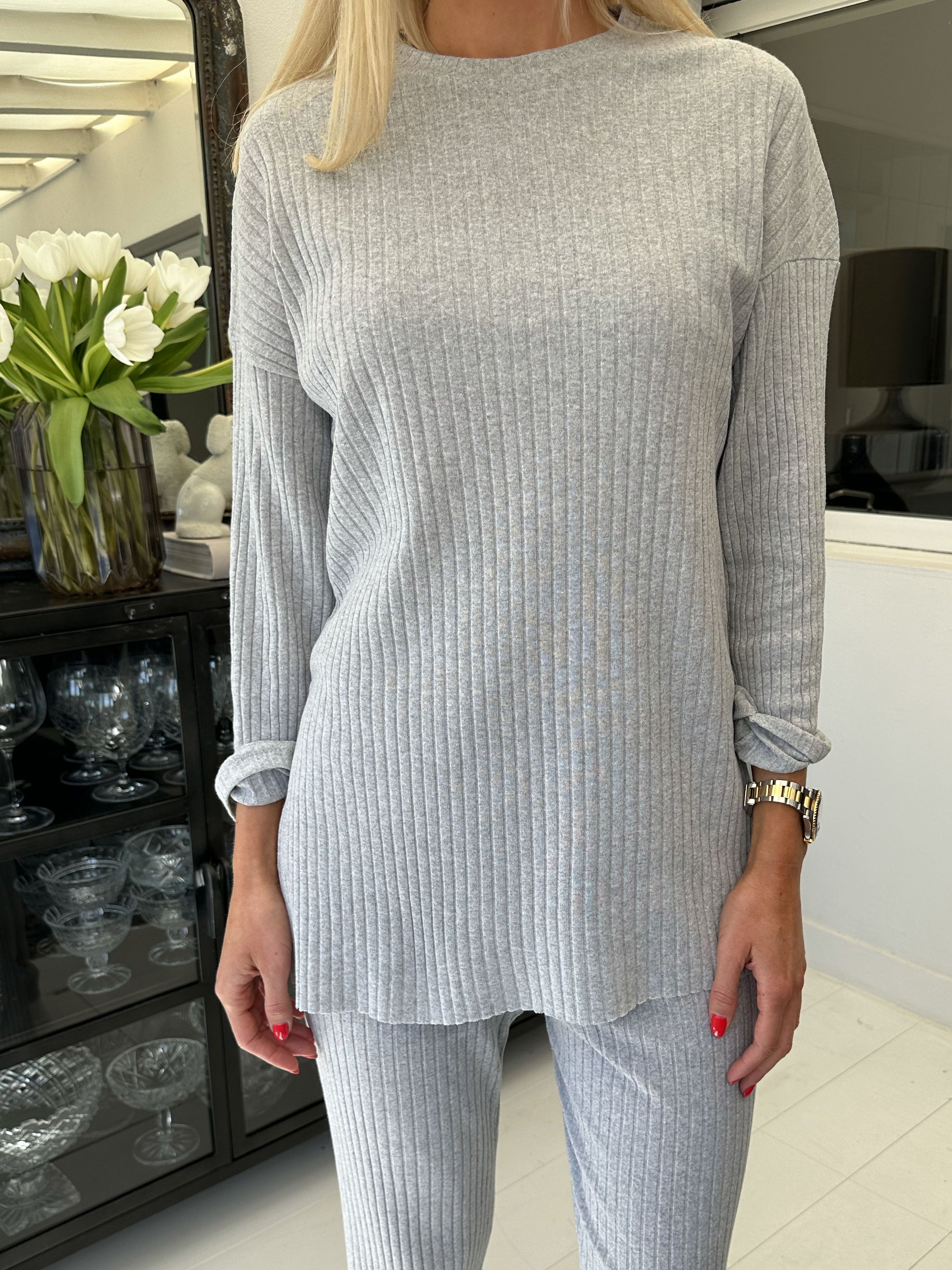 Sonne - Lækkert ribbet striksæt