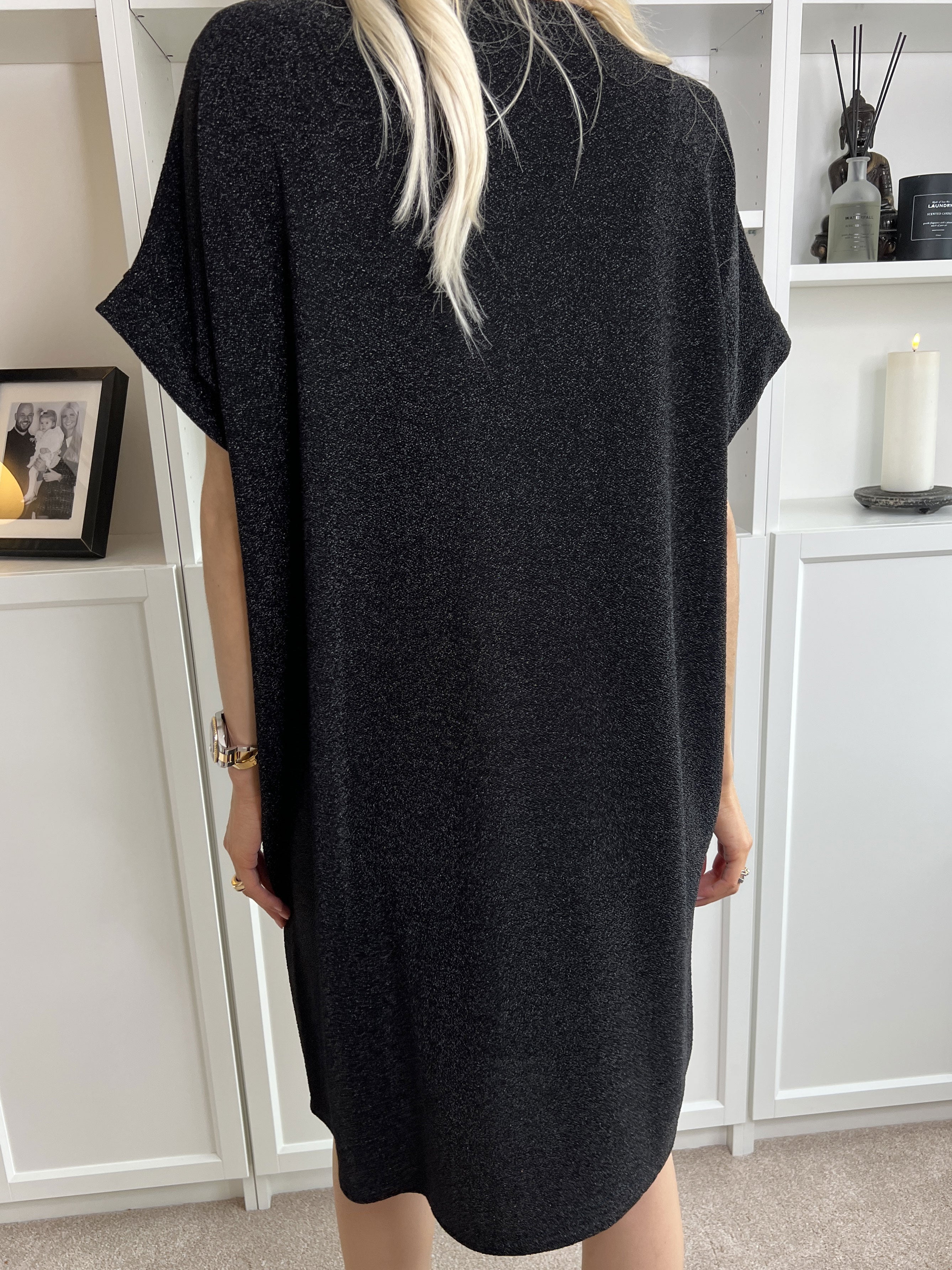 Paloma - Tunikakjole med glimmer og v-hals