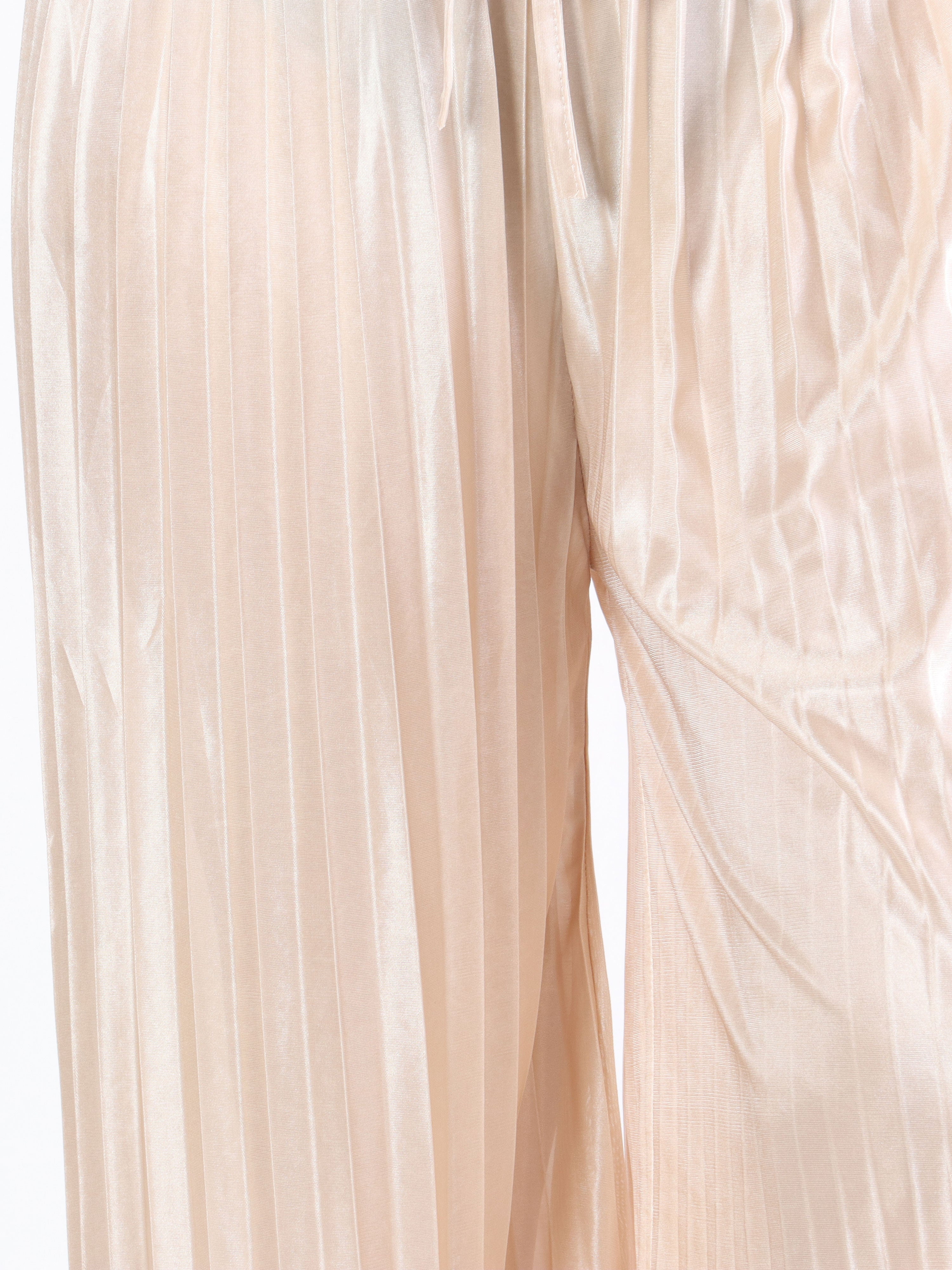 Callie - Vide plisserede bukser i shiny stof